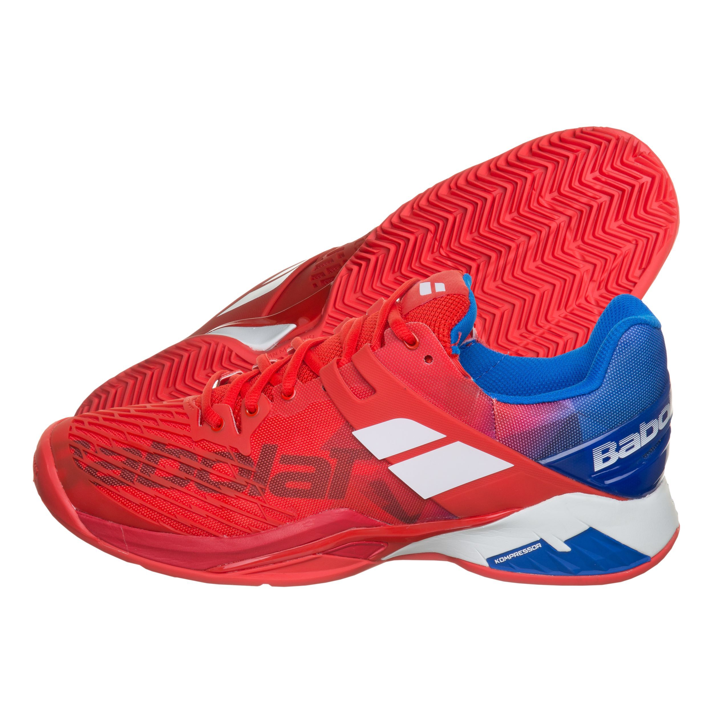 24時間限定タイムセール Propulse Babolat Buy Fury Blue Red, Men Shoe Court Clay シューズ(男性用)