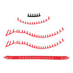 Yonex Racket accessories Yonex Vcore 100/100L Scarlet Grommet set 