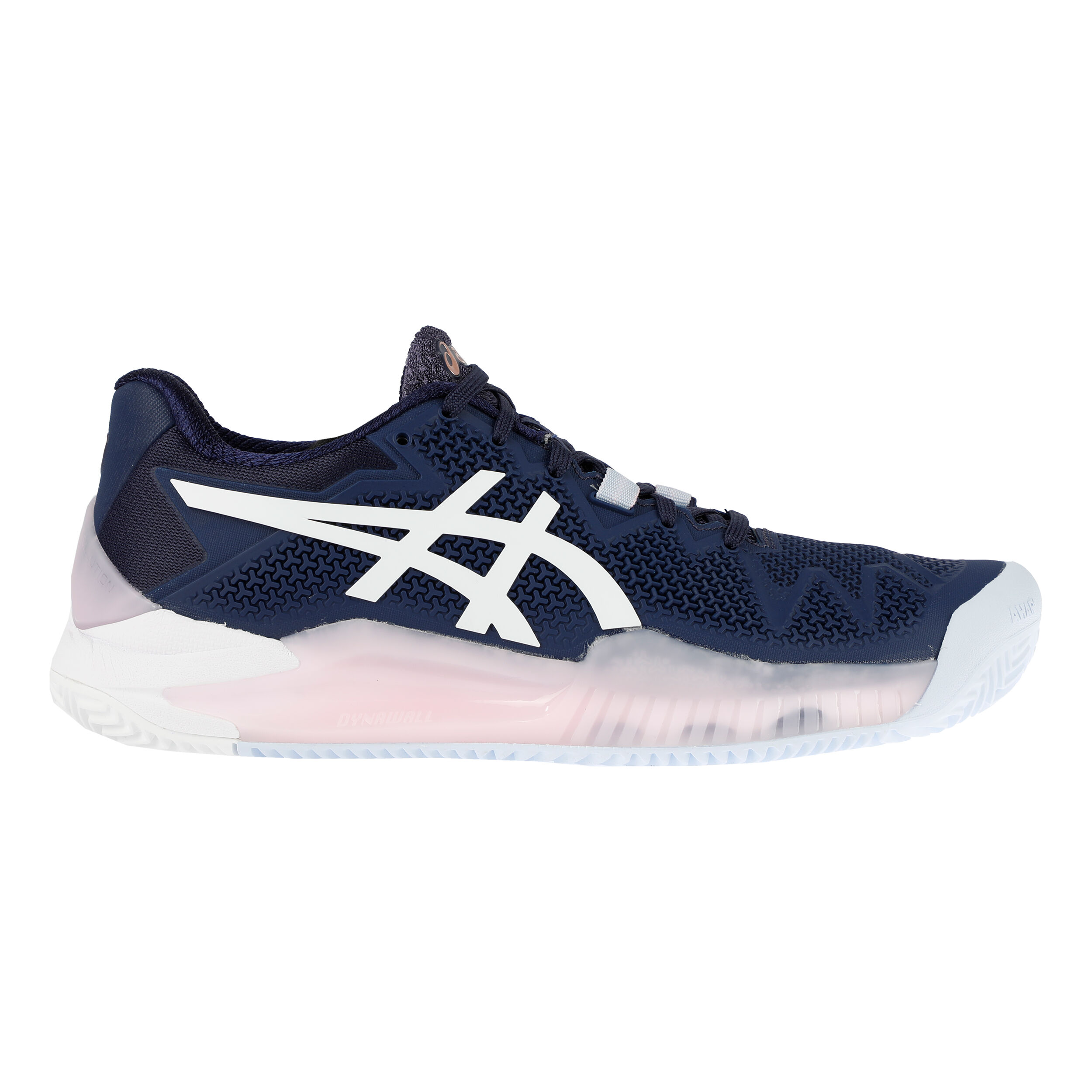 Gel Resolution 8 Clay Court Shoe Women Dark Blue White