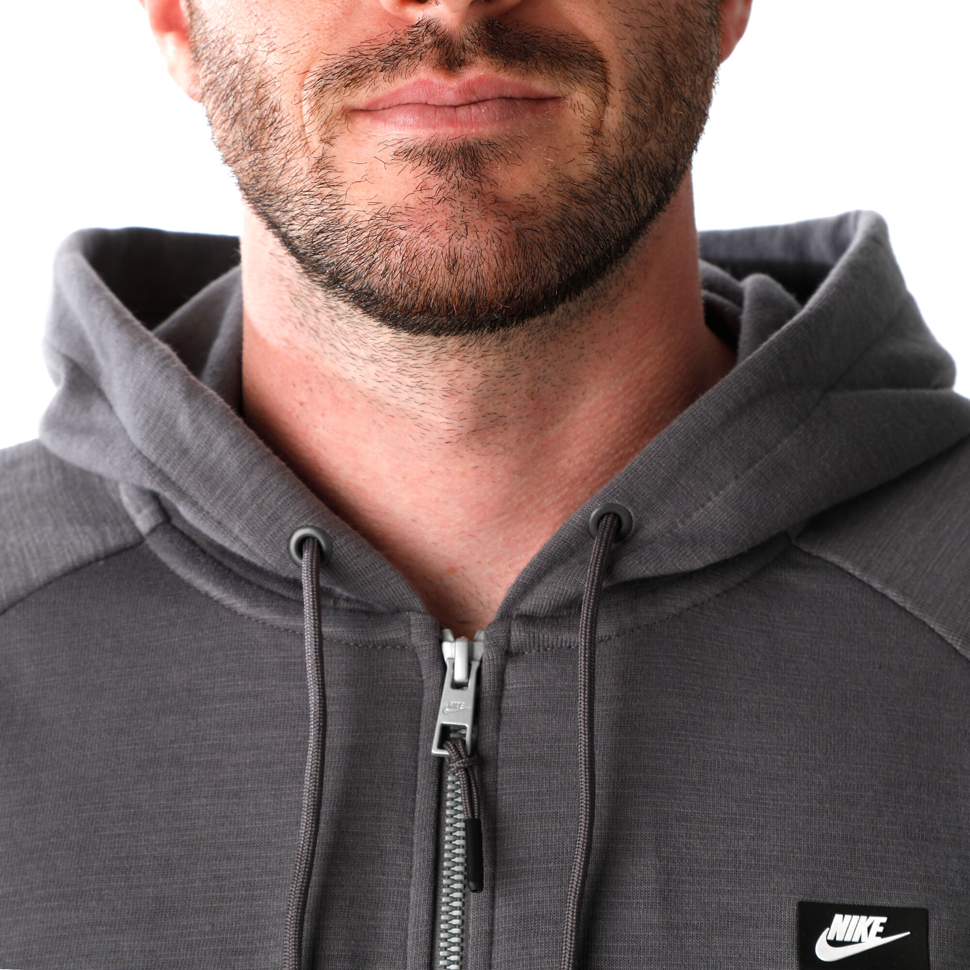 mode Arthur Zichtbaar buy Nike Sportswear Optic Zip Hoodie Men - Grey, White online | Tennis-Point