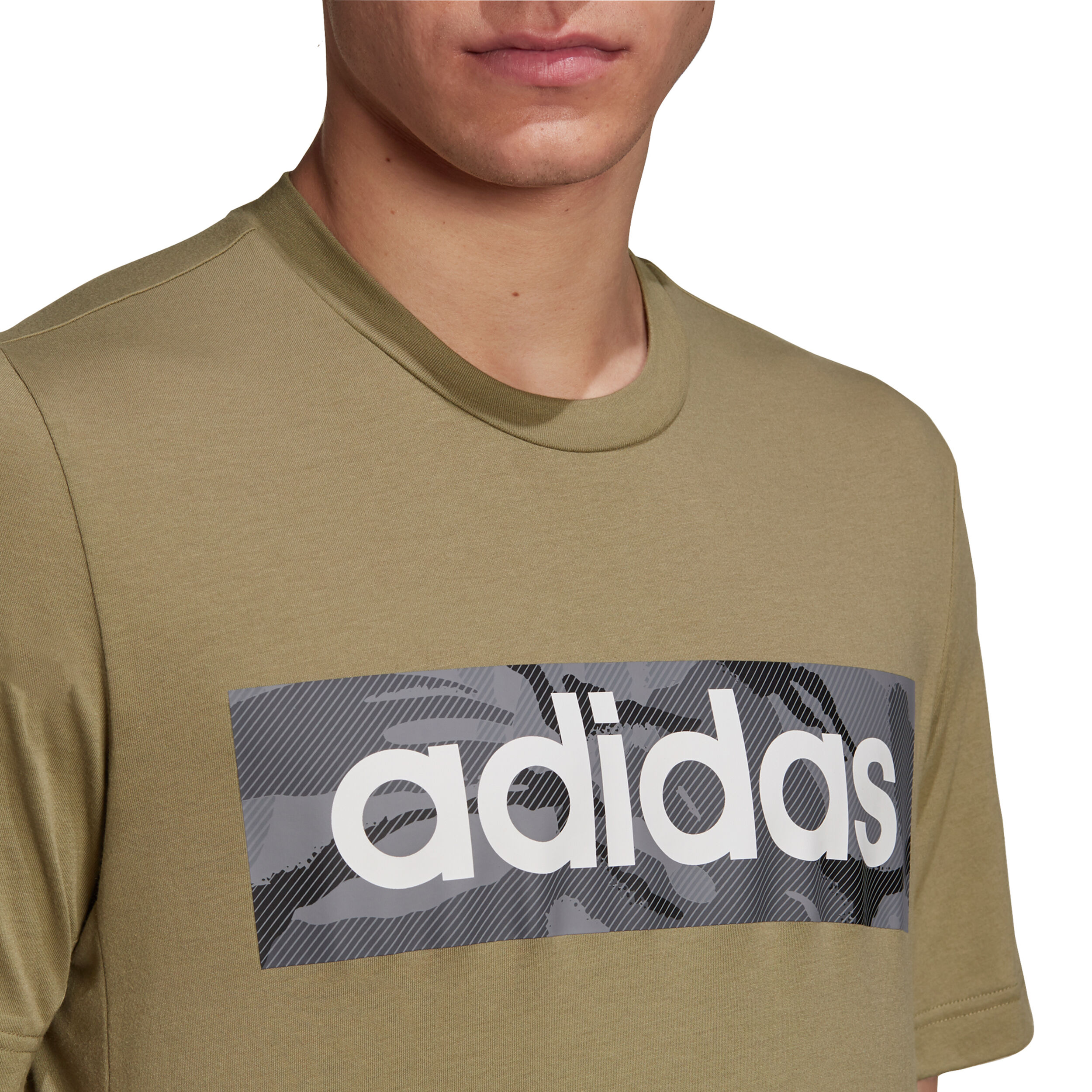 Adidas camo linear t shirt mens top