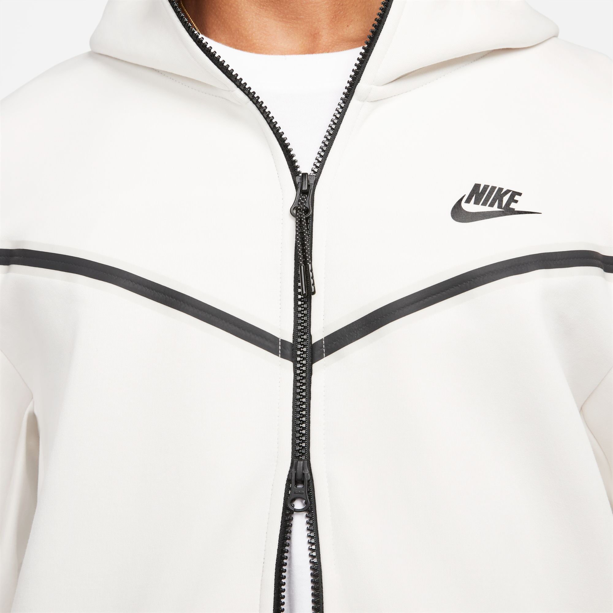 Nike tech fleece hoodie sales light bone