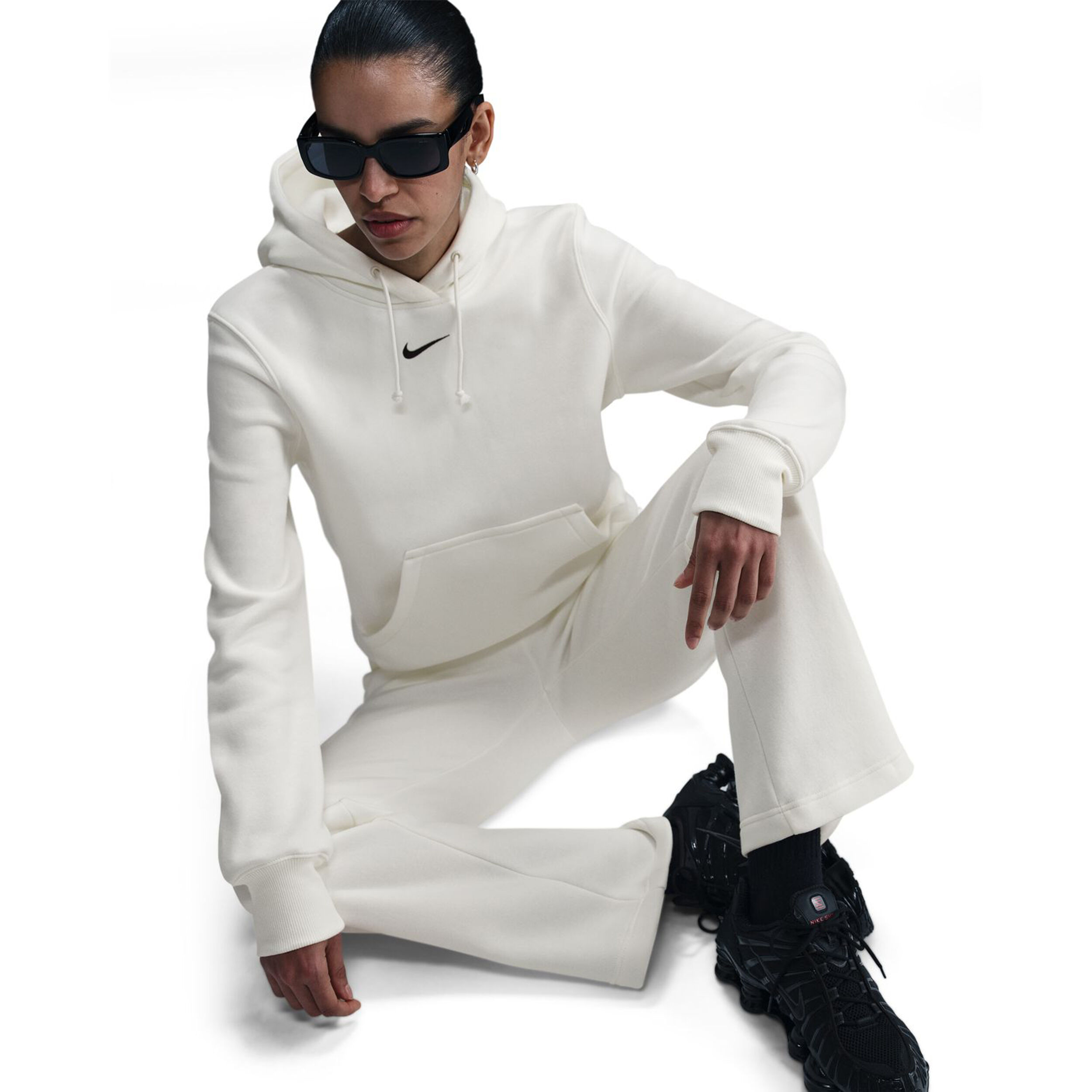 Buy Nike Phoenix Fleece Hoody Women White, Black online