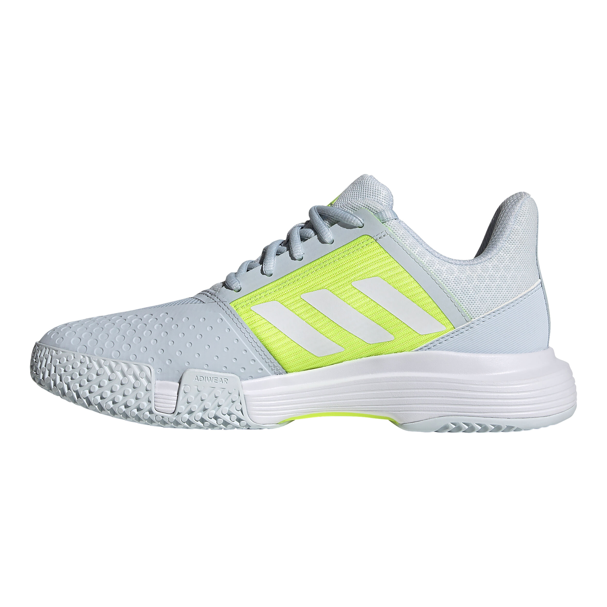 Buy adidas CourtJam Bounce All Court Shoe Women Light Blue Neon Yellow online Tennis Point COM