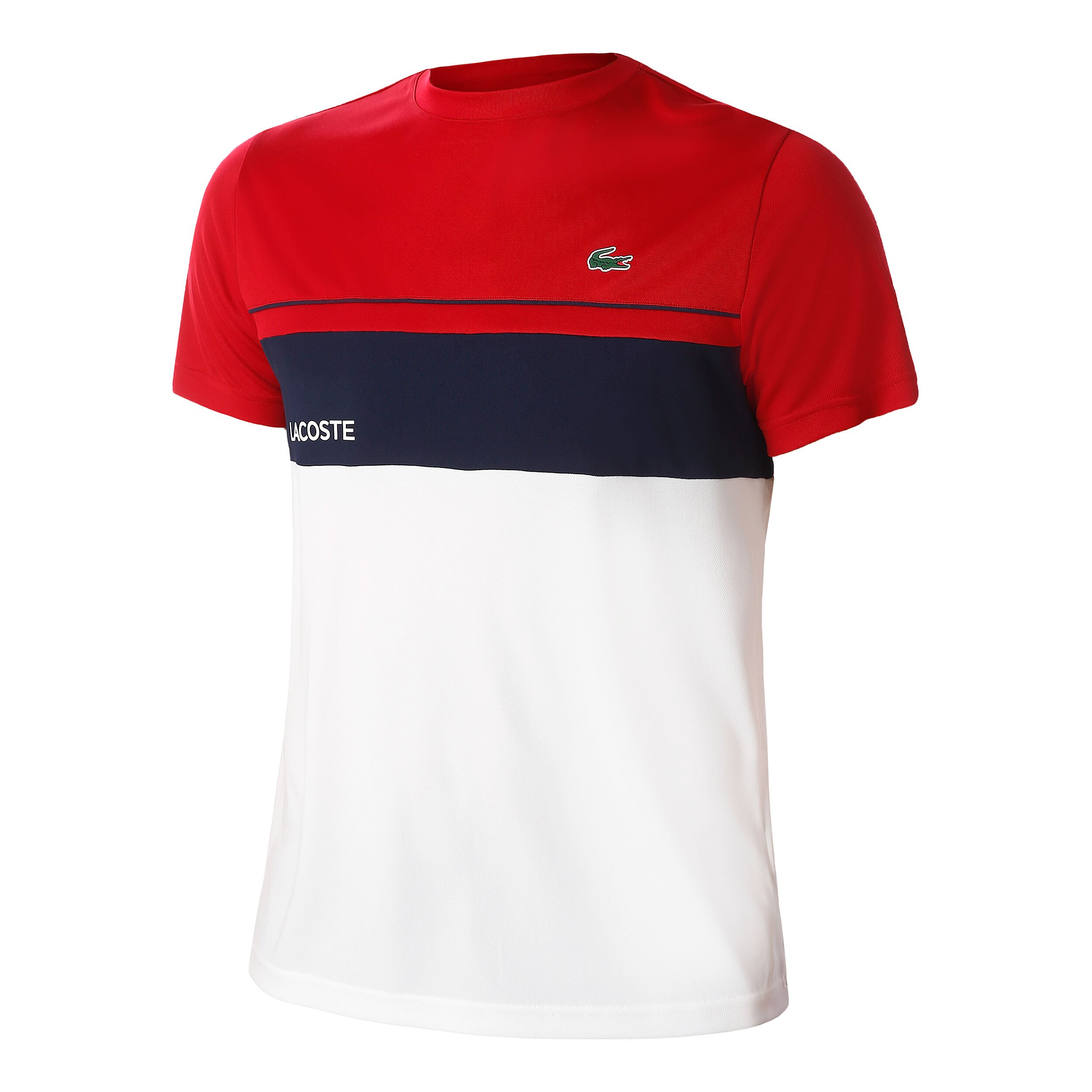 White and red cheap lacoste shirt