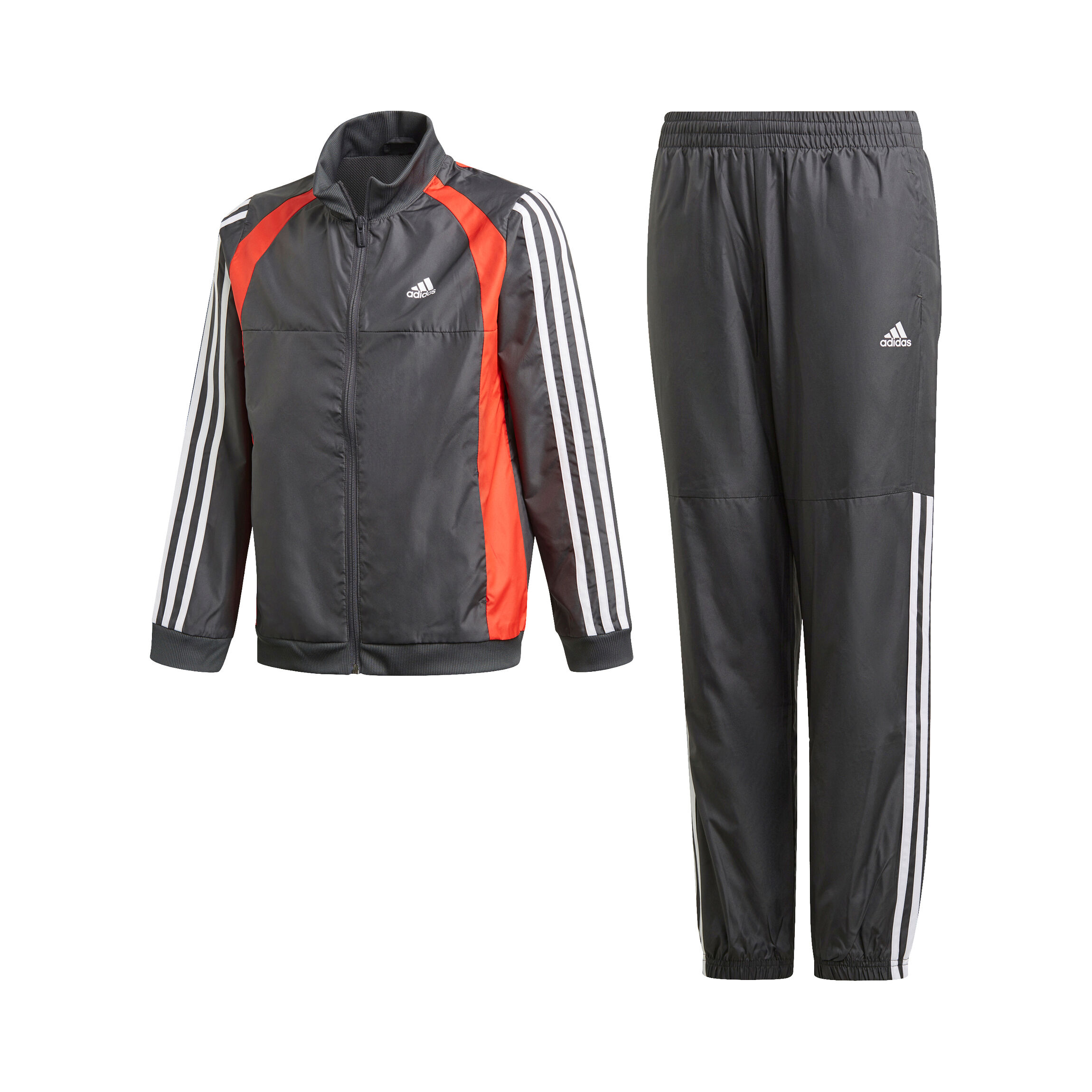 Woven Tracksuit Boys Dark Grey Orange