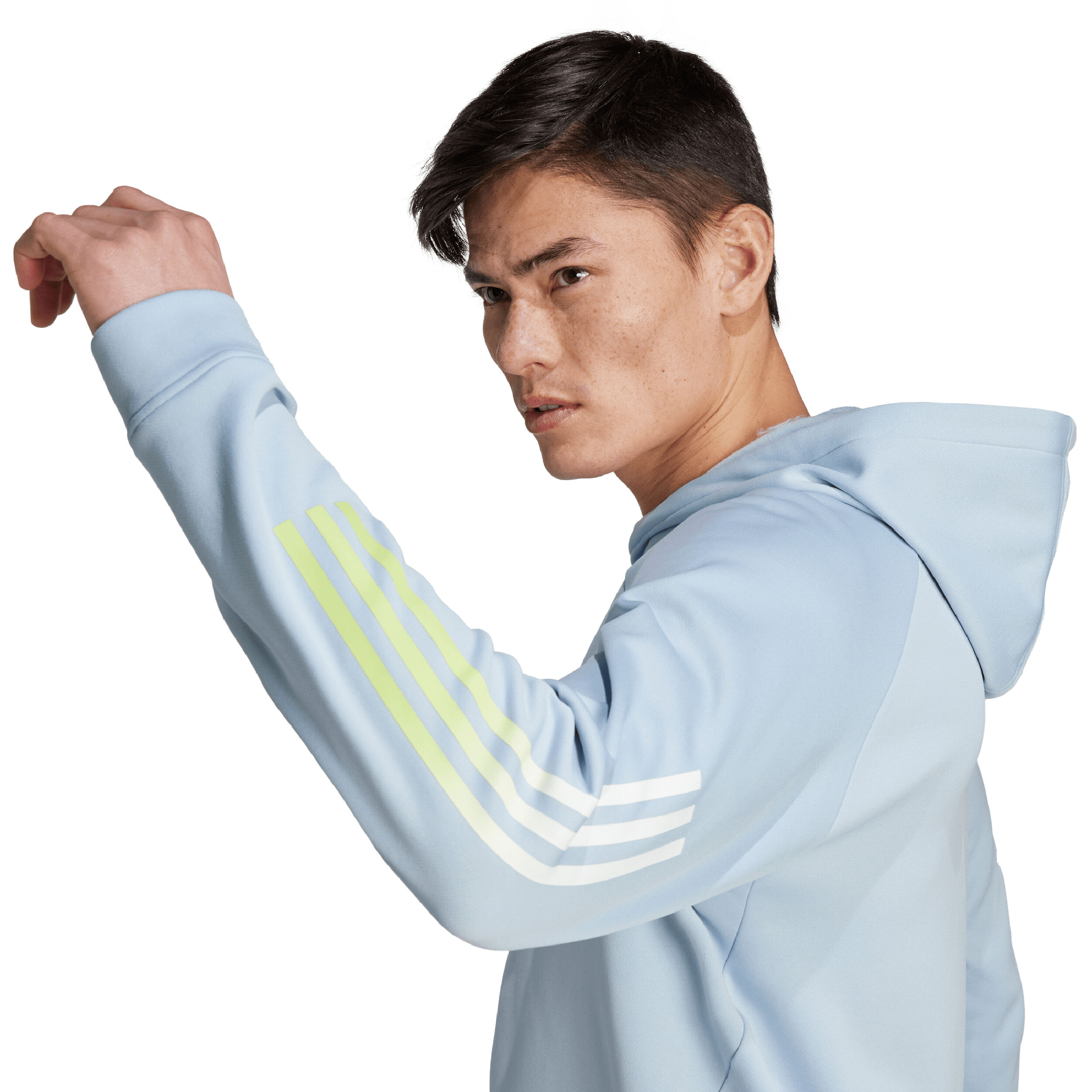 Buy adidas Training Icons 3 Stripes Zip Hoodie Men Light Blue