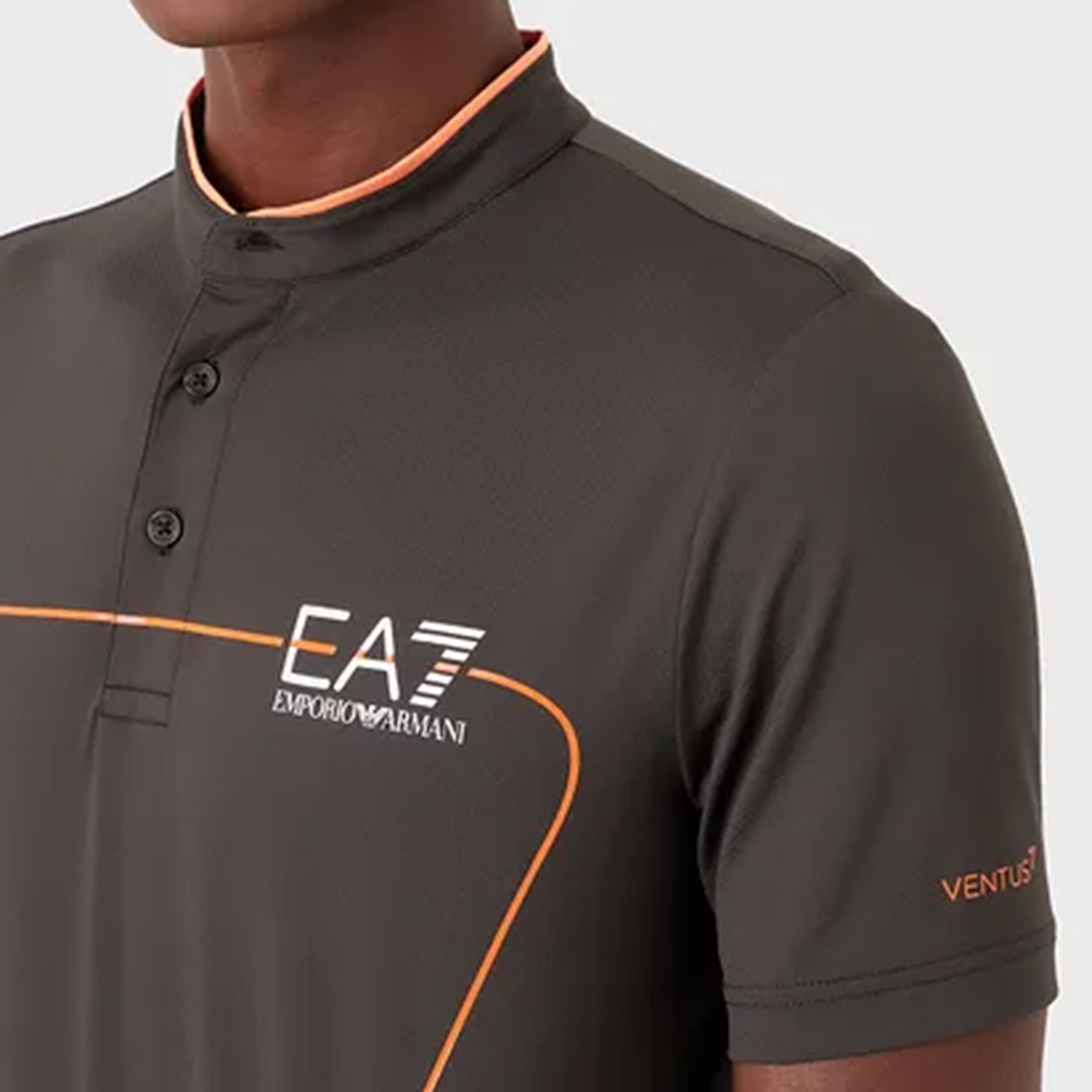 Polo Men Anthracite Orange