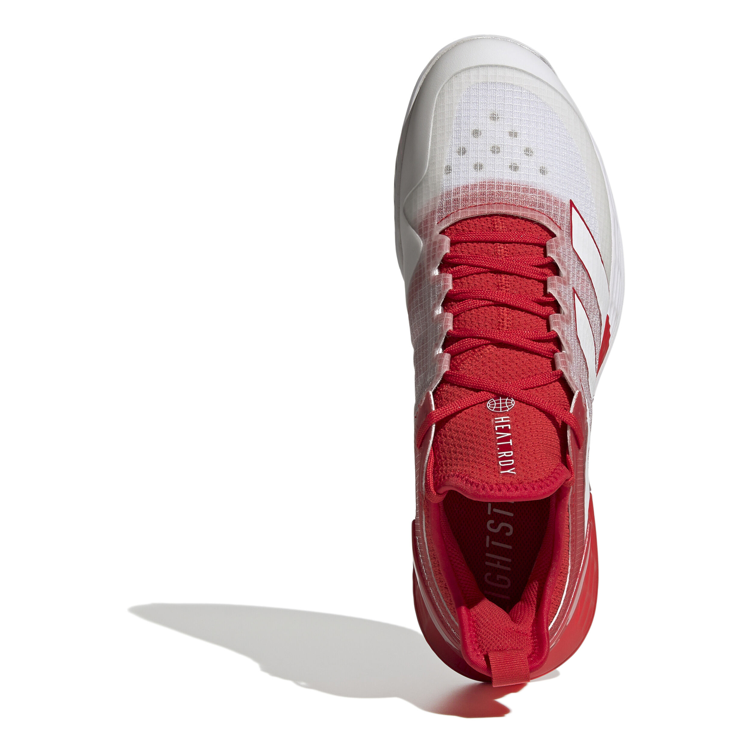 Adidas men's adizero ubersonic 2 top tennis shoes white and active red