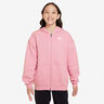 Club Fleece Oversized Full-Zip Hoodie Girls-Pink
