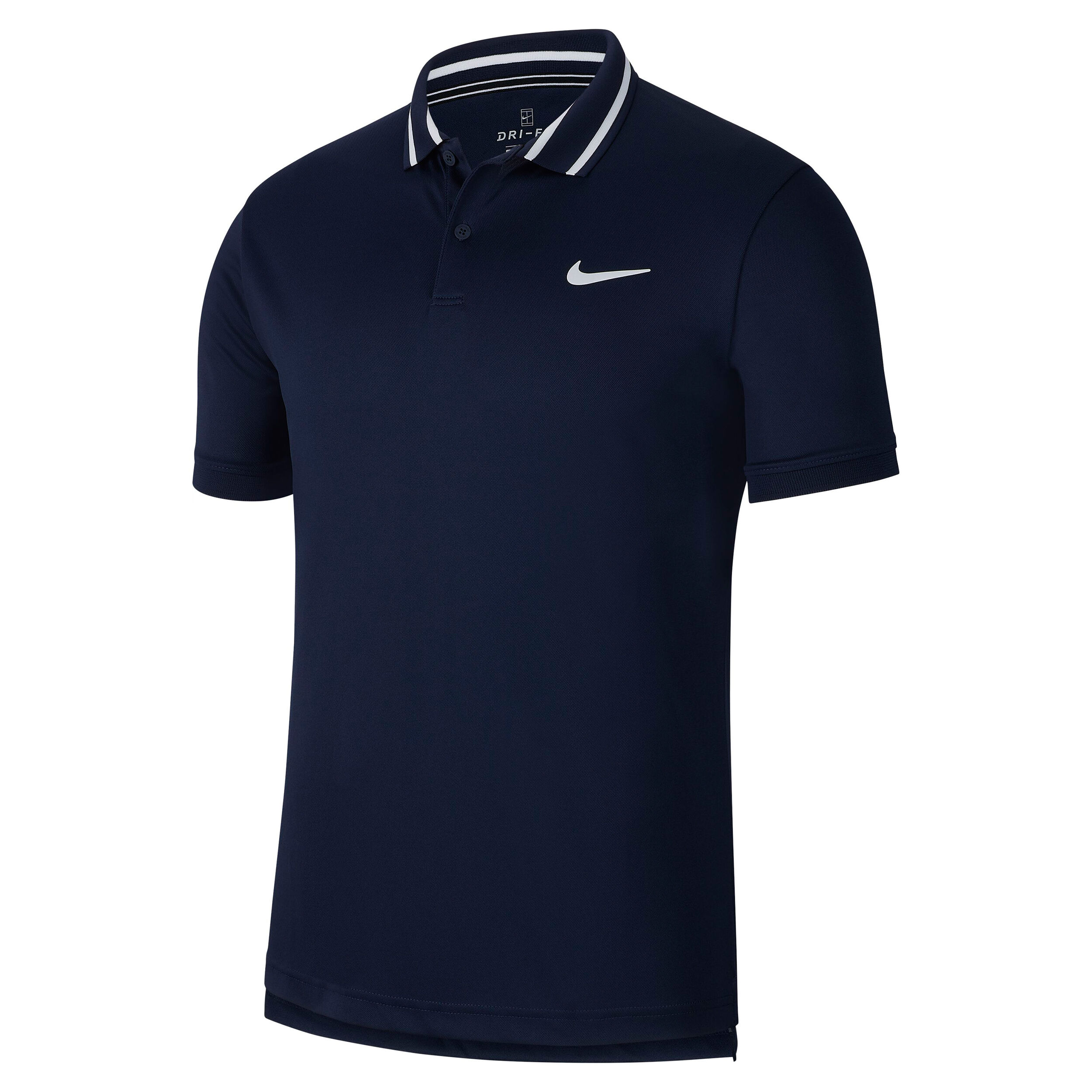 Court Dri Fit Polo Men Dark Blue White