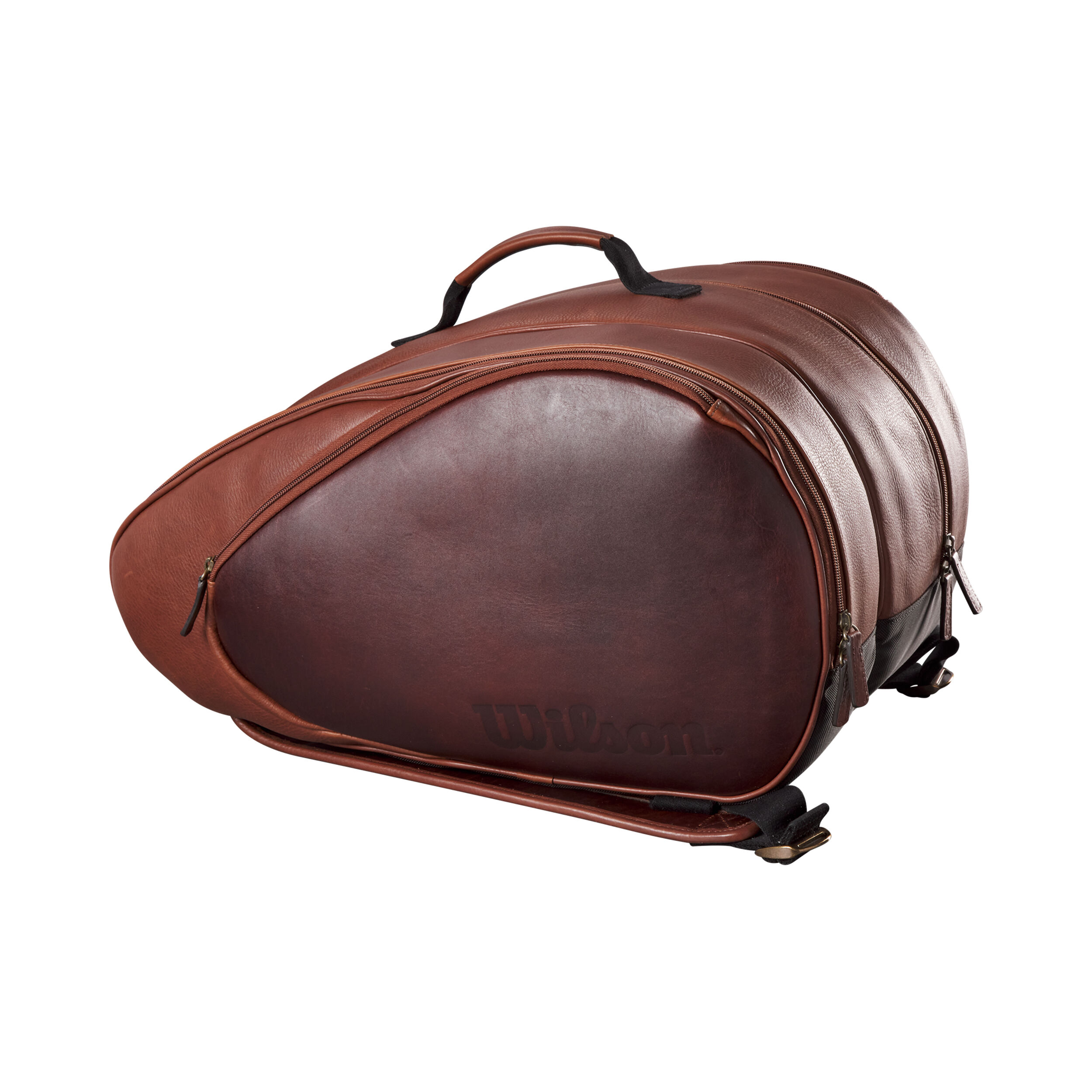 Leather tennis racket bag hot sale