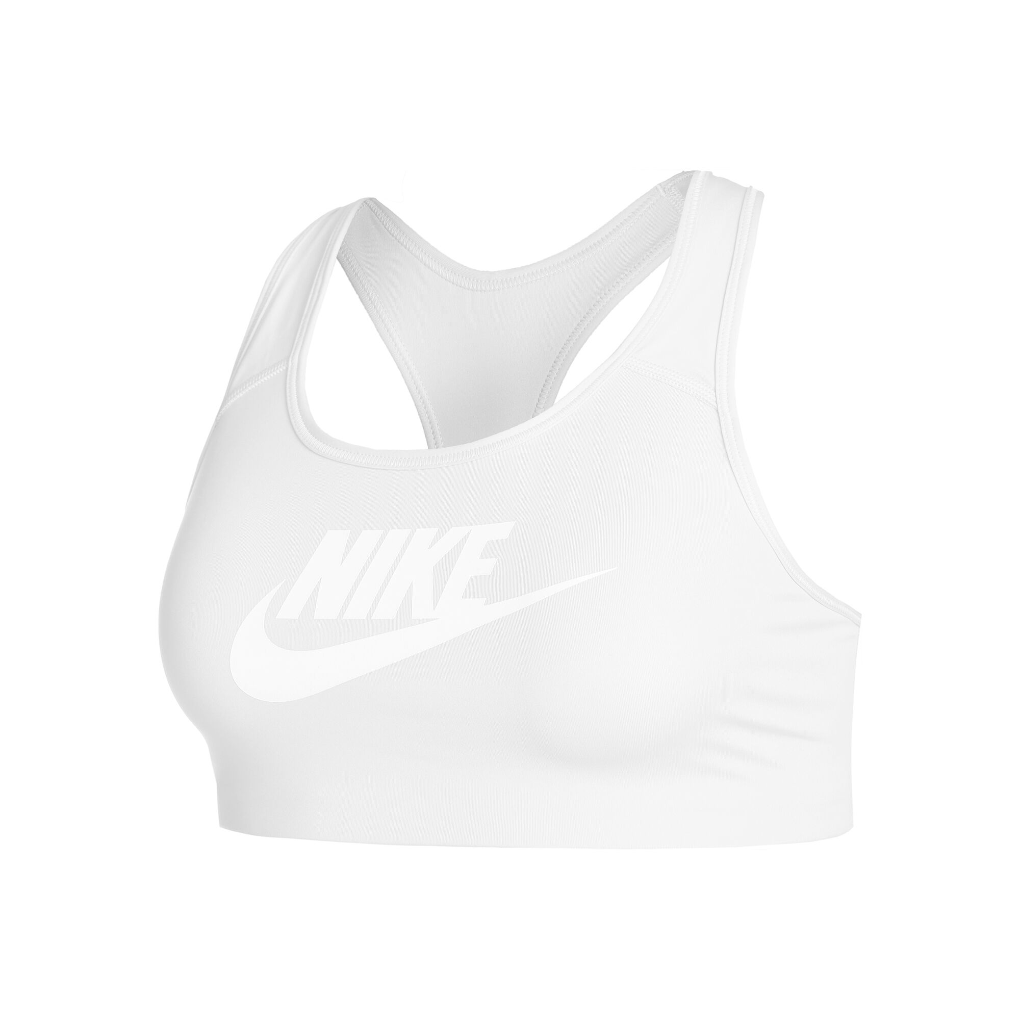  Nike Women's Swoosh Futura Sports Bra (L, White