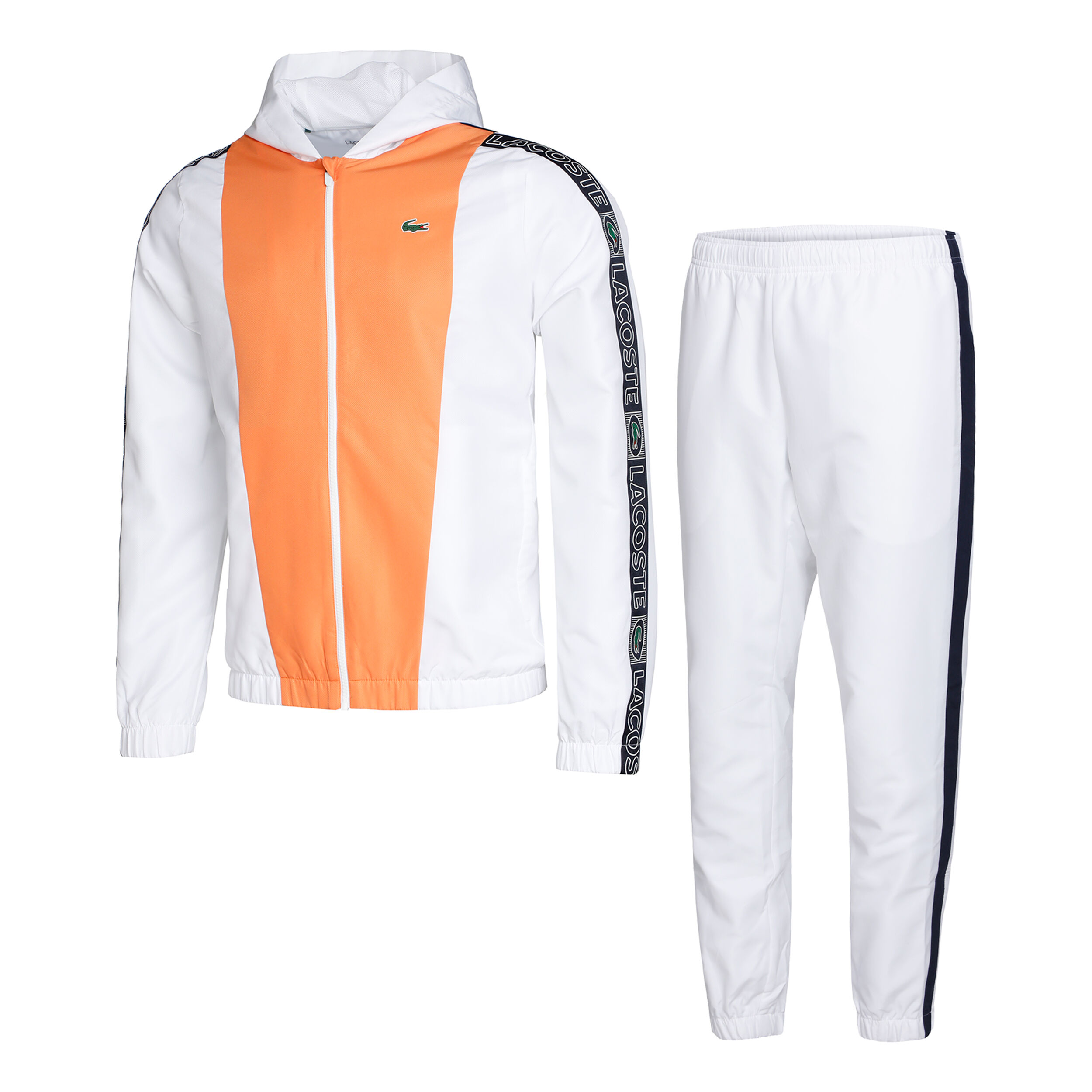 White and orange tracksuit 2025