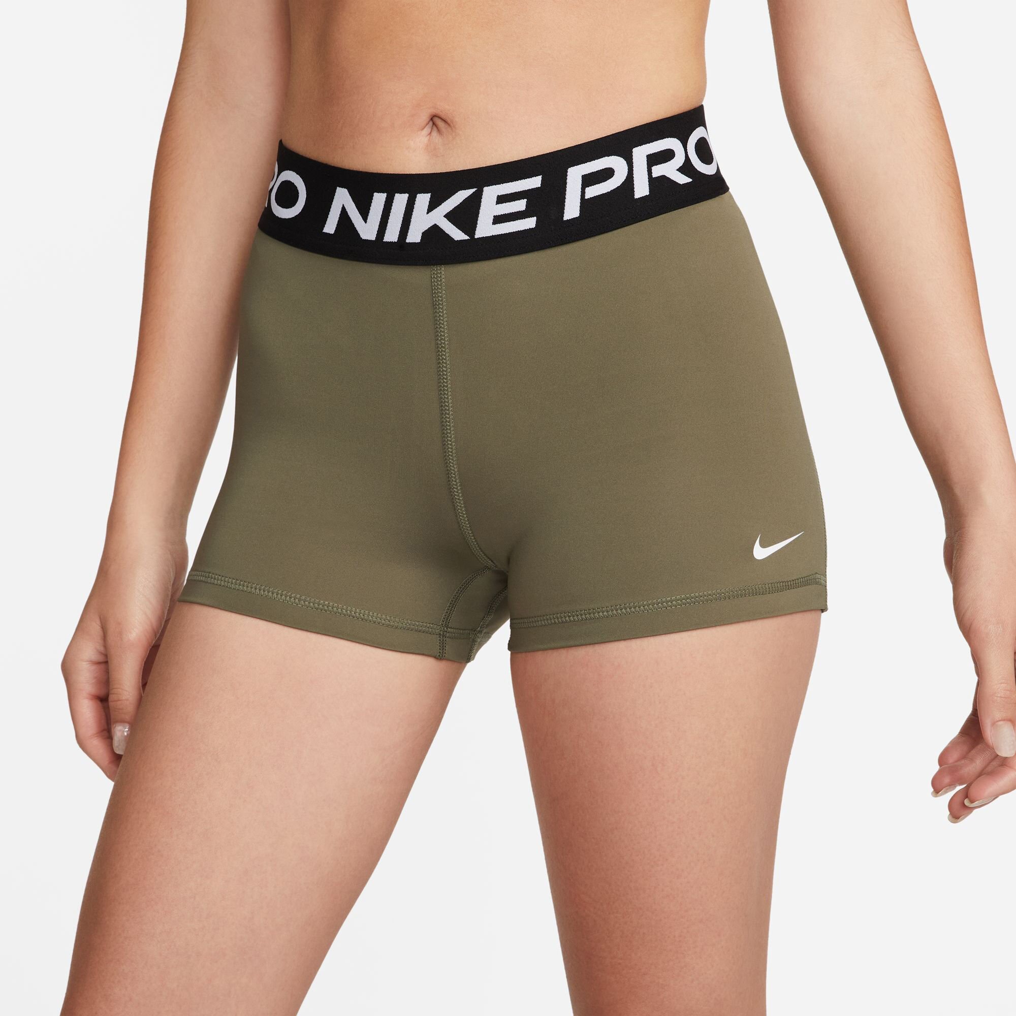 Logisch Onaangenaam Boos worden buy Nike Pro 3in Shorts Women - Olive, Black online | Tennis-Point