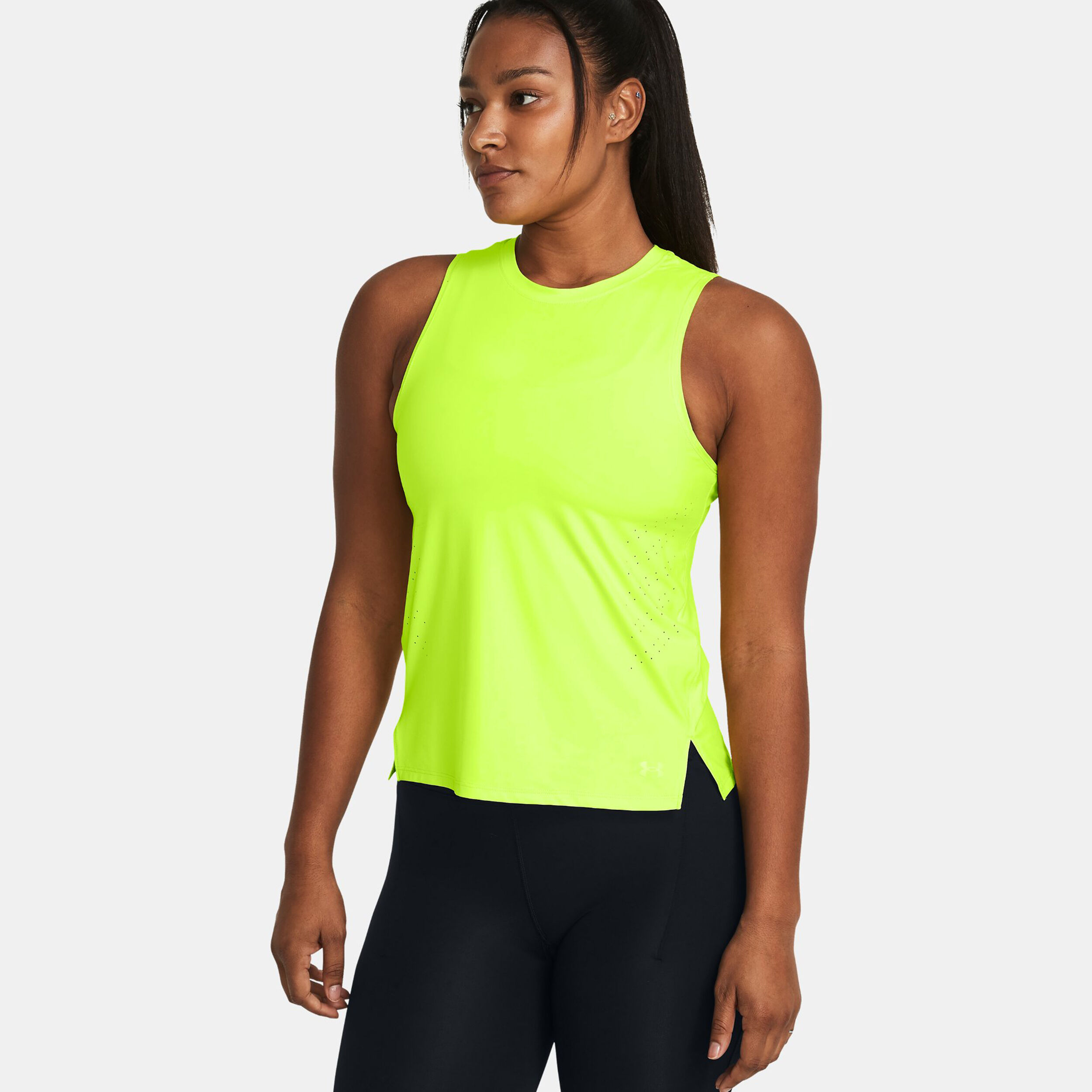 Laser Tank Top Women Neon Yellow