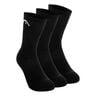 Short Crew Tennis socks 3 Pack Unisex - black, 