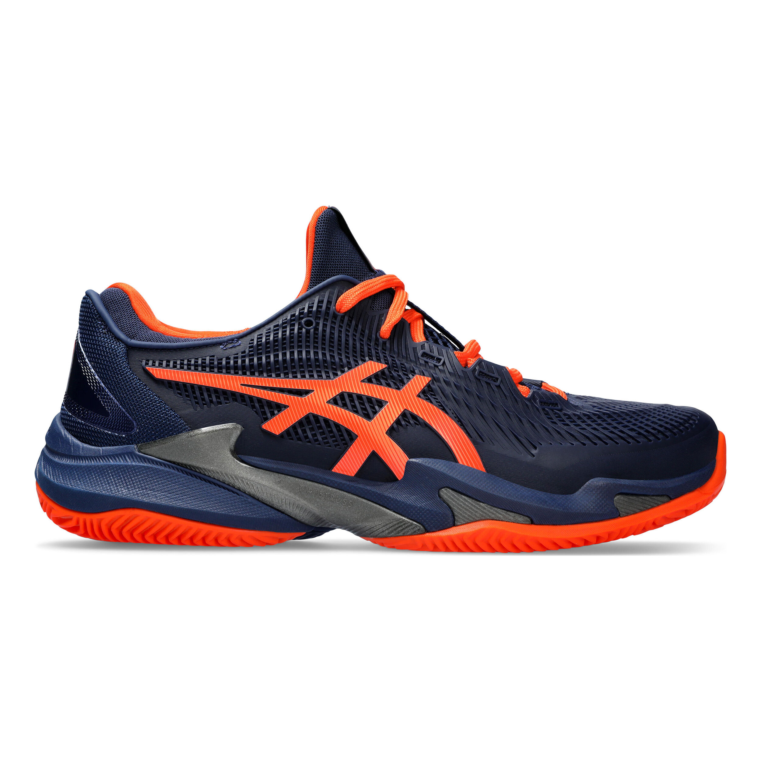 ASICS court ff 3 oc 26.5 ネイビー/オレンジ ASICS Court FF 3 Clay Court Shoe Men Dark Blue, Orange
