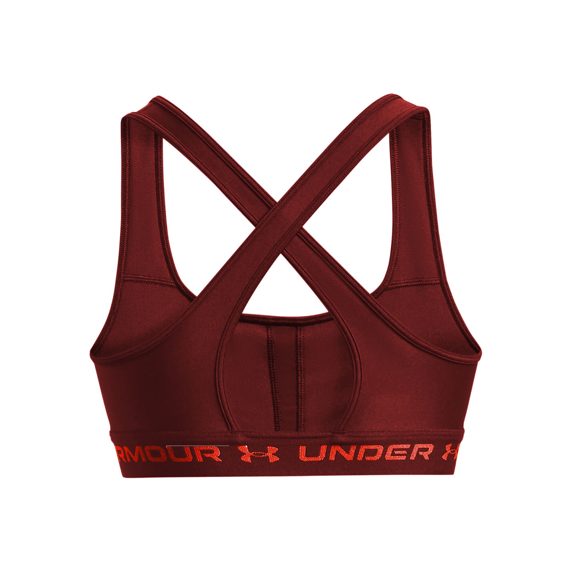 Crossback Mid Sports Bras Women - Dark Red, Red