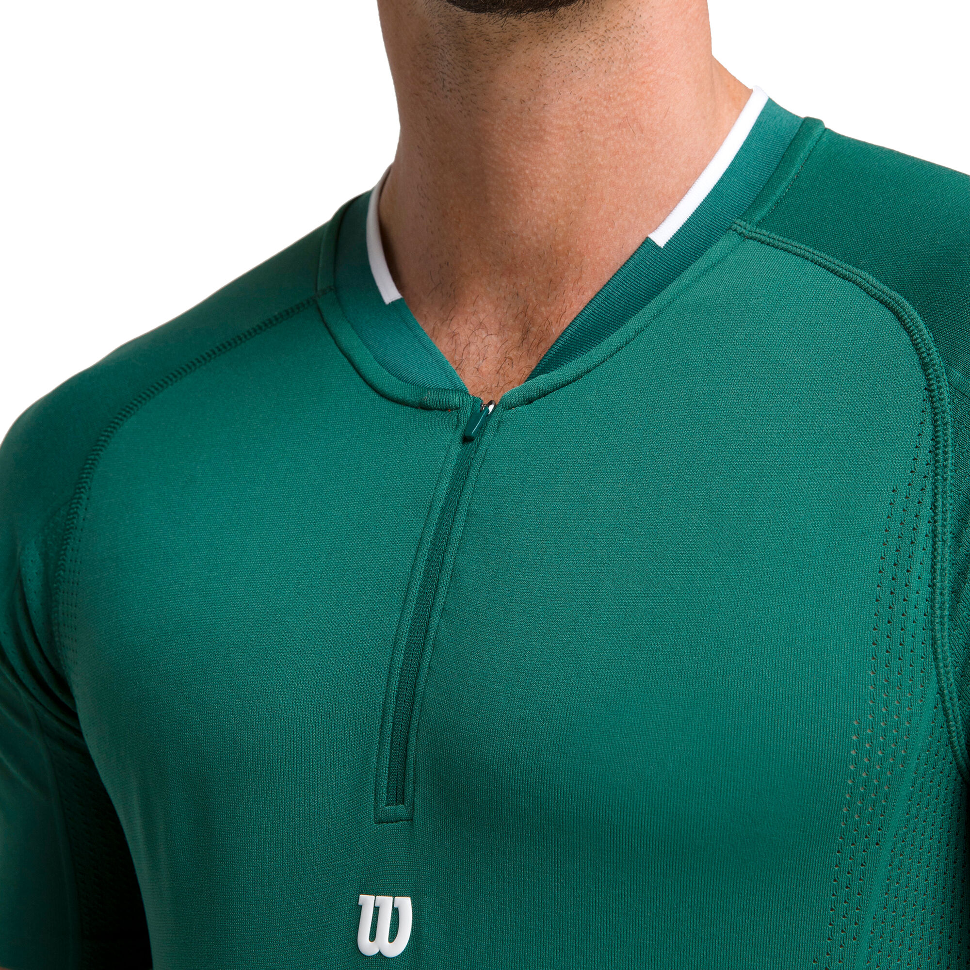 Buy Wilson Players Seamless Zip Henley 2.0 T-Shirt Men Green