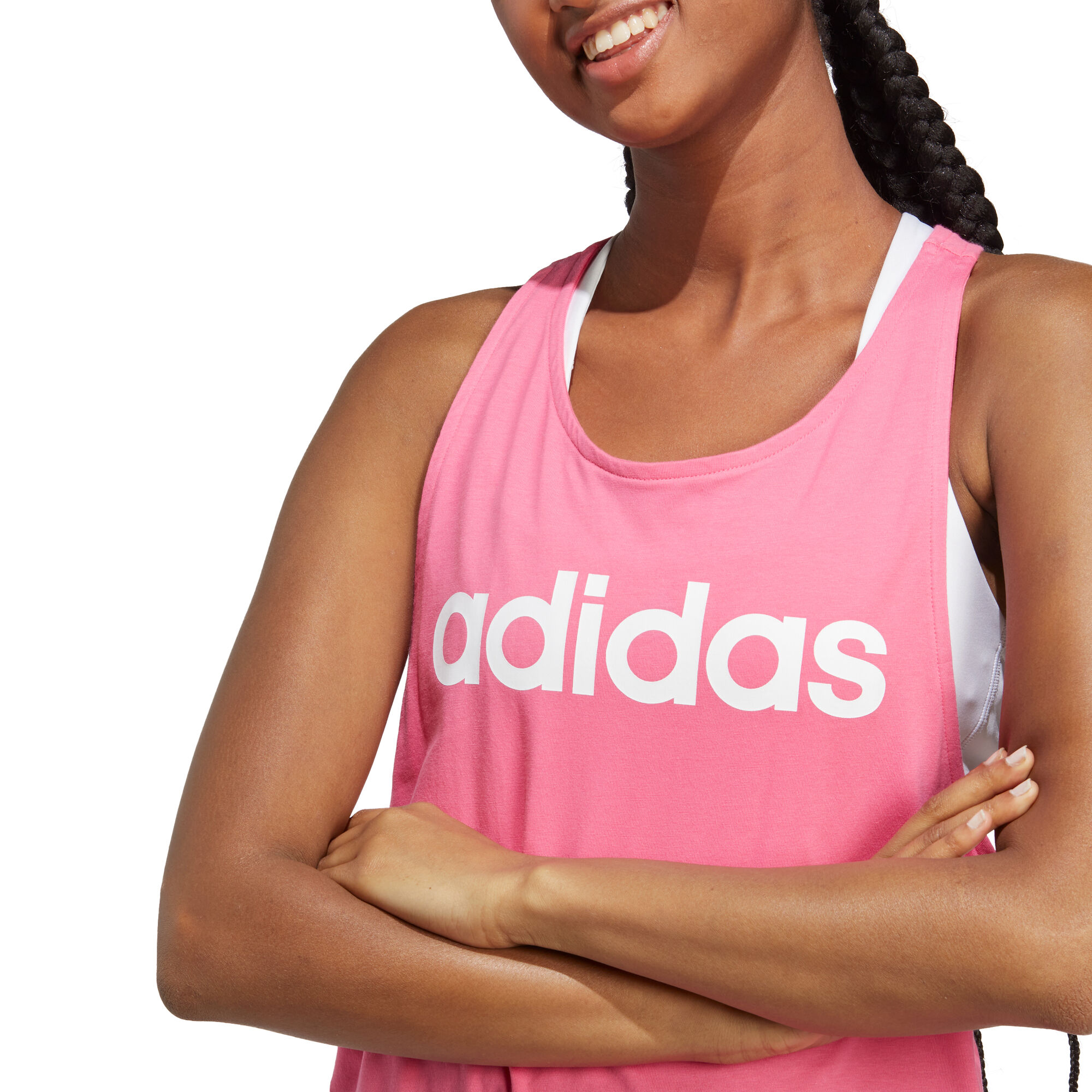 buy adidas Essentials Loose Logo Tank Top Women Pink, White online |