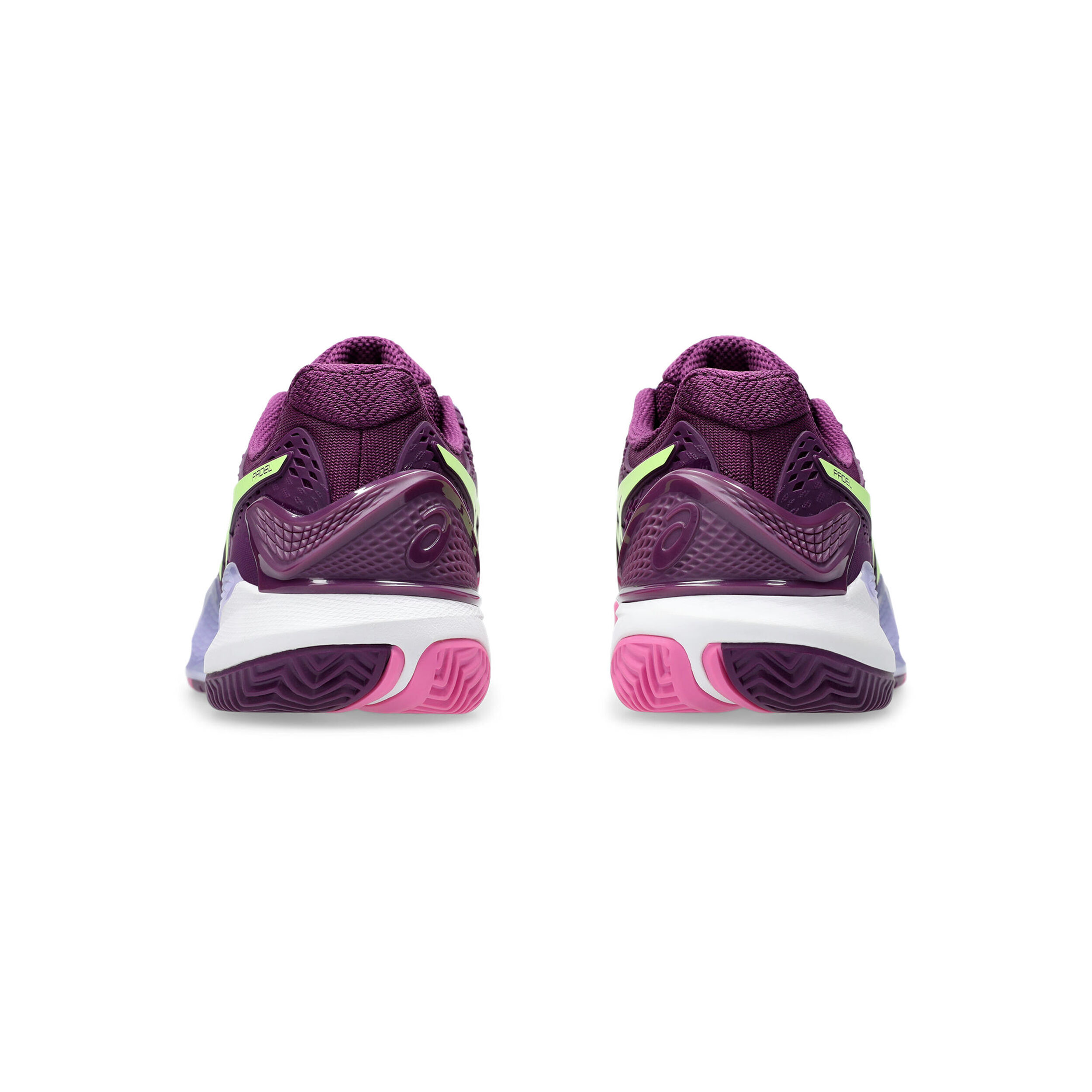 Gel Resolution 9 Padel Shoe Women Mauve Neon Green
