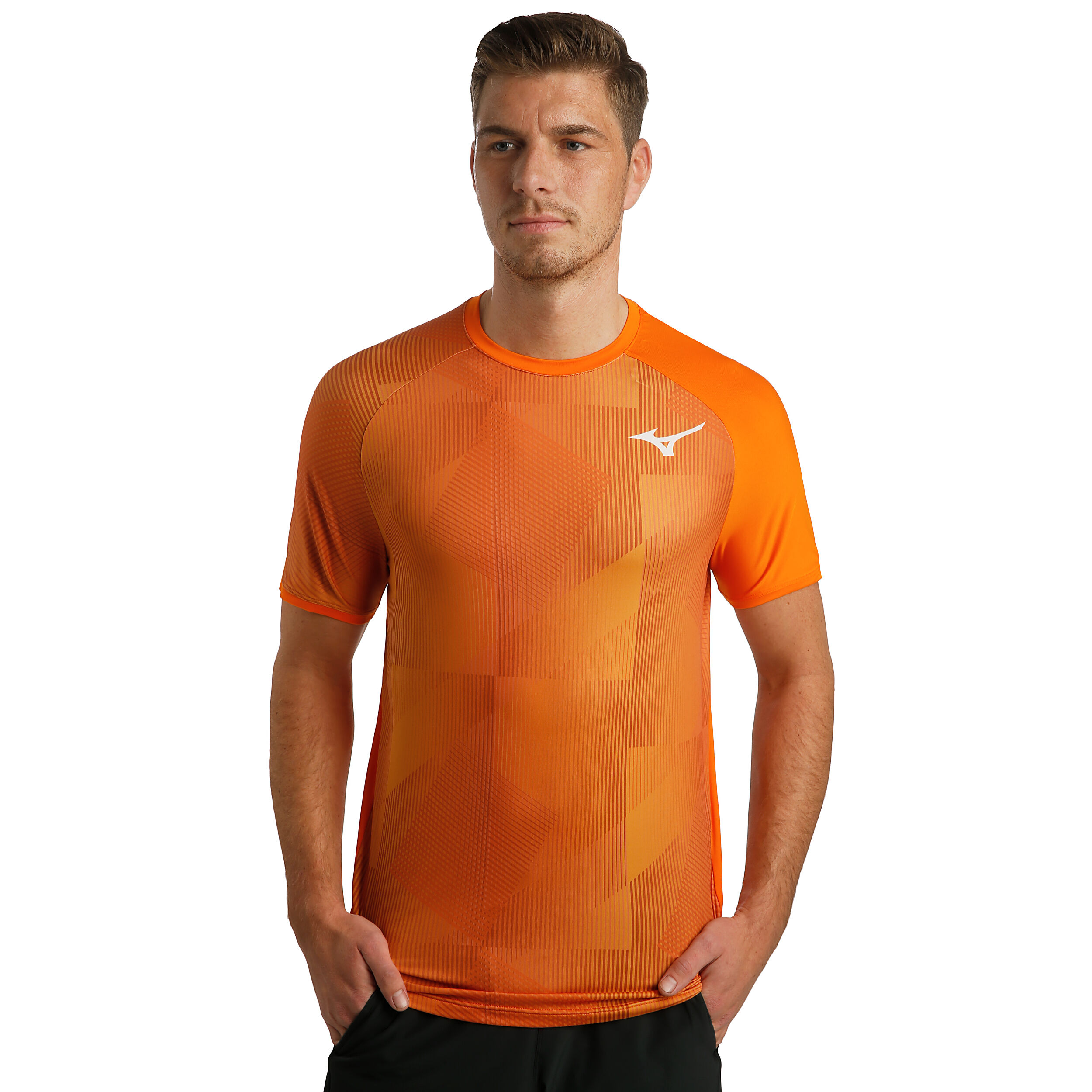 Buy Mizuno Shadow Graphic T-Shirt Men Orange, White online