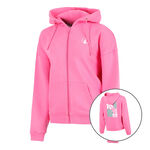 Quiet Please Zip Hoodie Quiet Please Joy Palm Court Zip Hoodie Women-pink, white