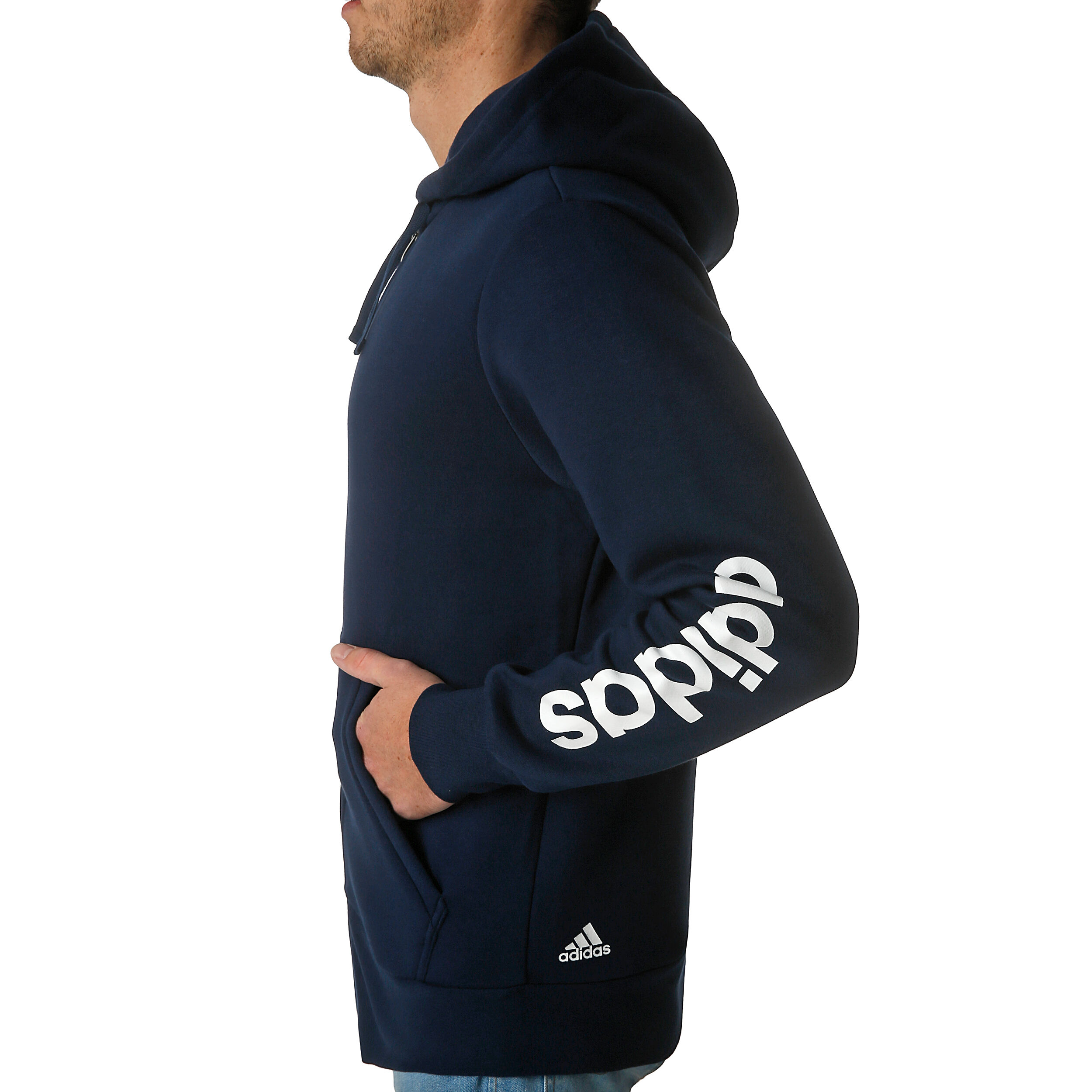 Adidas men's essential linear cheap pullover hoodie