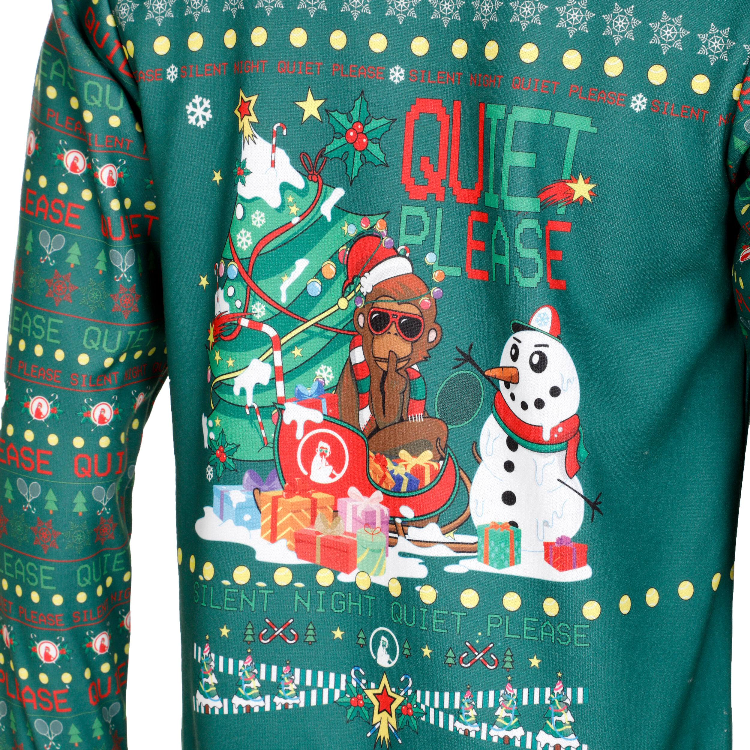 Ugly Christmas Sweatshirt Men Green Multicoloured