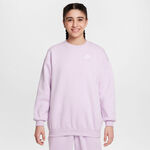 Nike Clothing Nike Sportswear Club Fleece Oversized Crew Sweatshirt Girls-Lilac