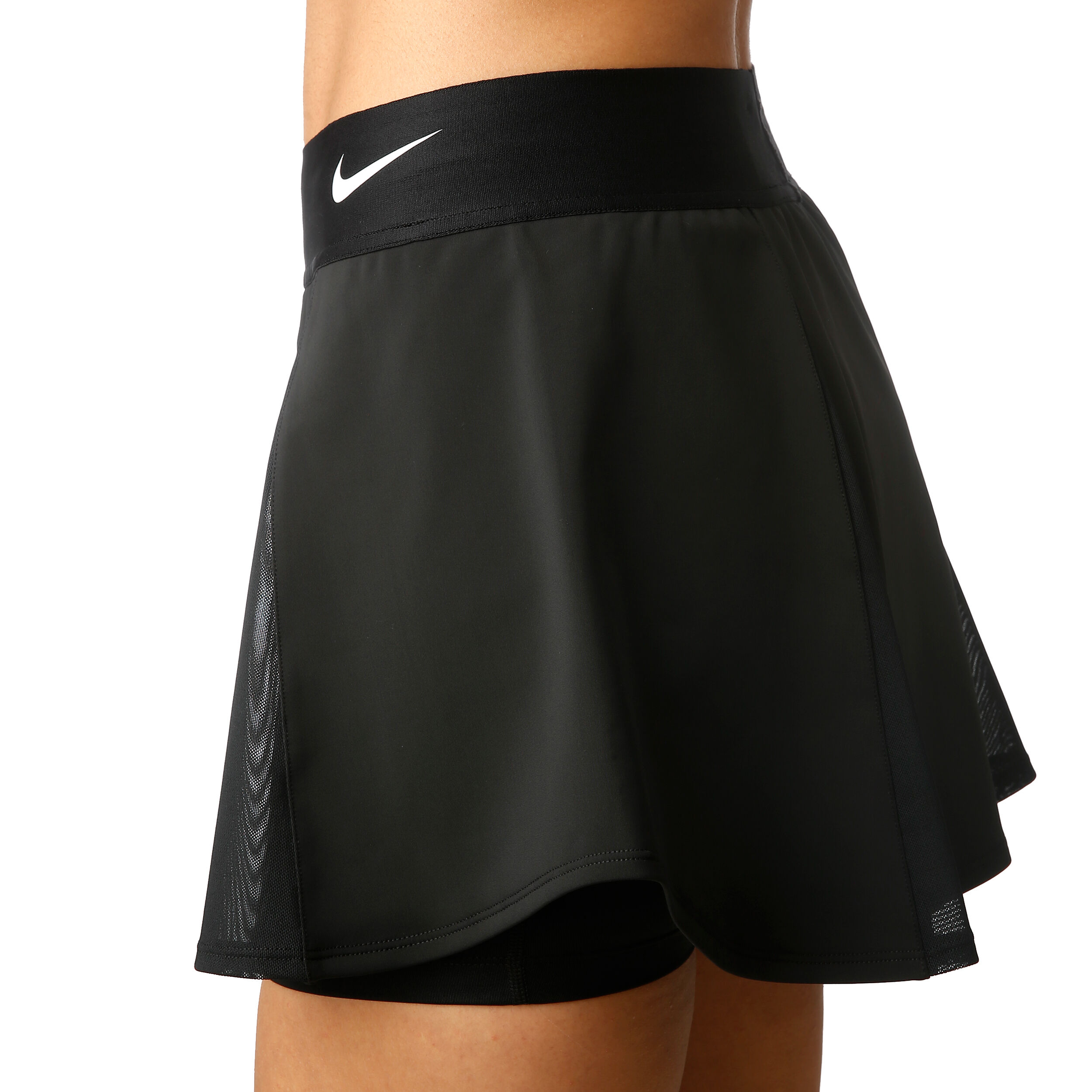 Black flouncy tennis skirt discount