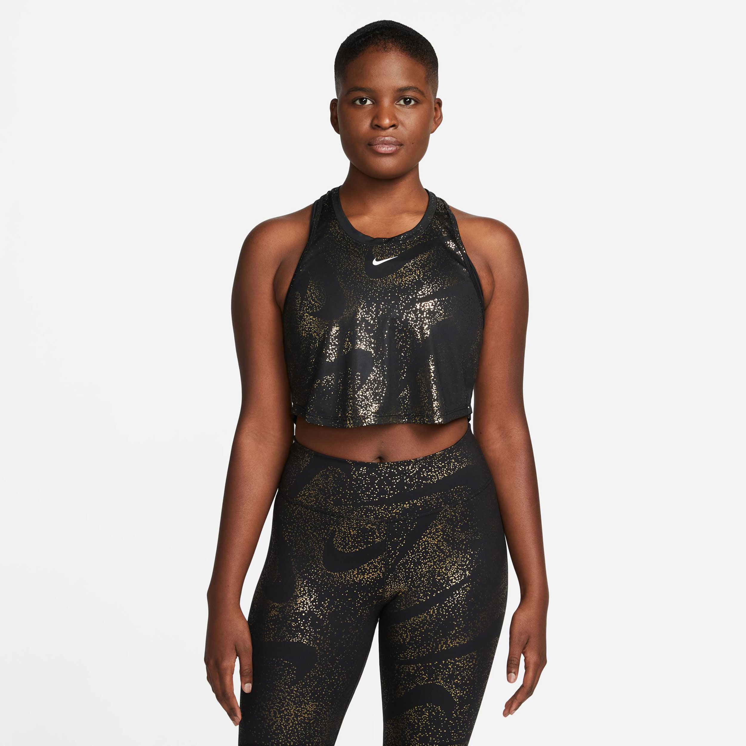 Womens black and gold nike shirt outlet