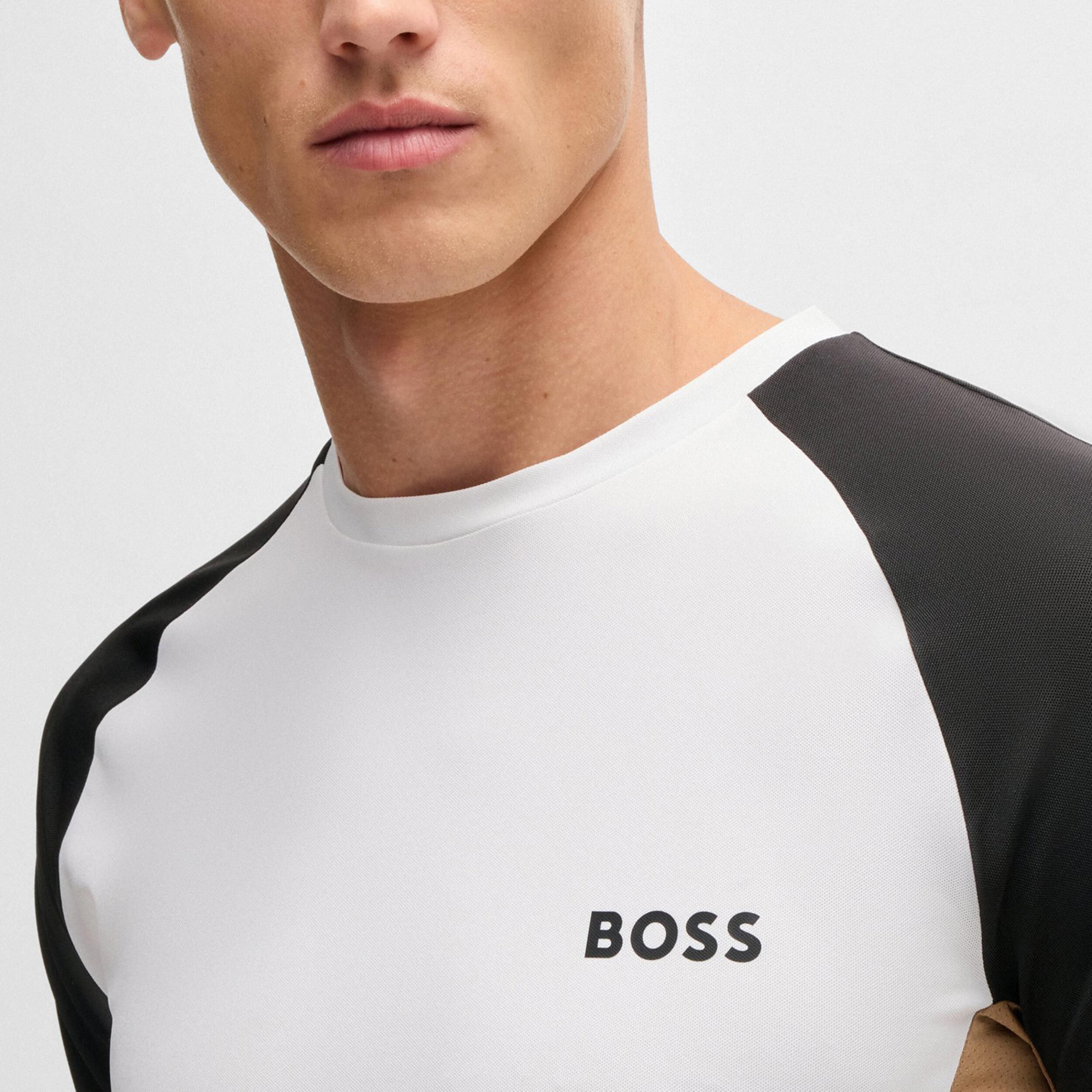 BOSS TOC Pique T-Shirt Men White | Tennis-Point
