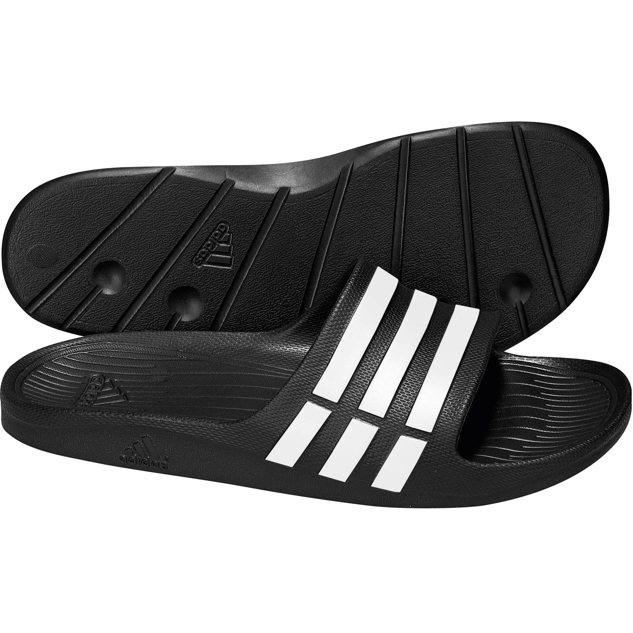 Adidas Duramo Slide Slippers, Men's Fashion, Footwear, Flipflops and Slides  on Carousell