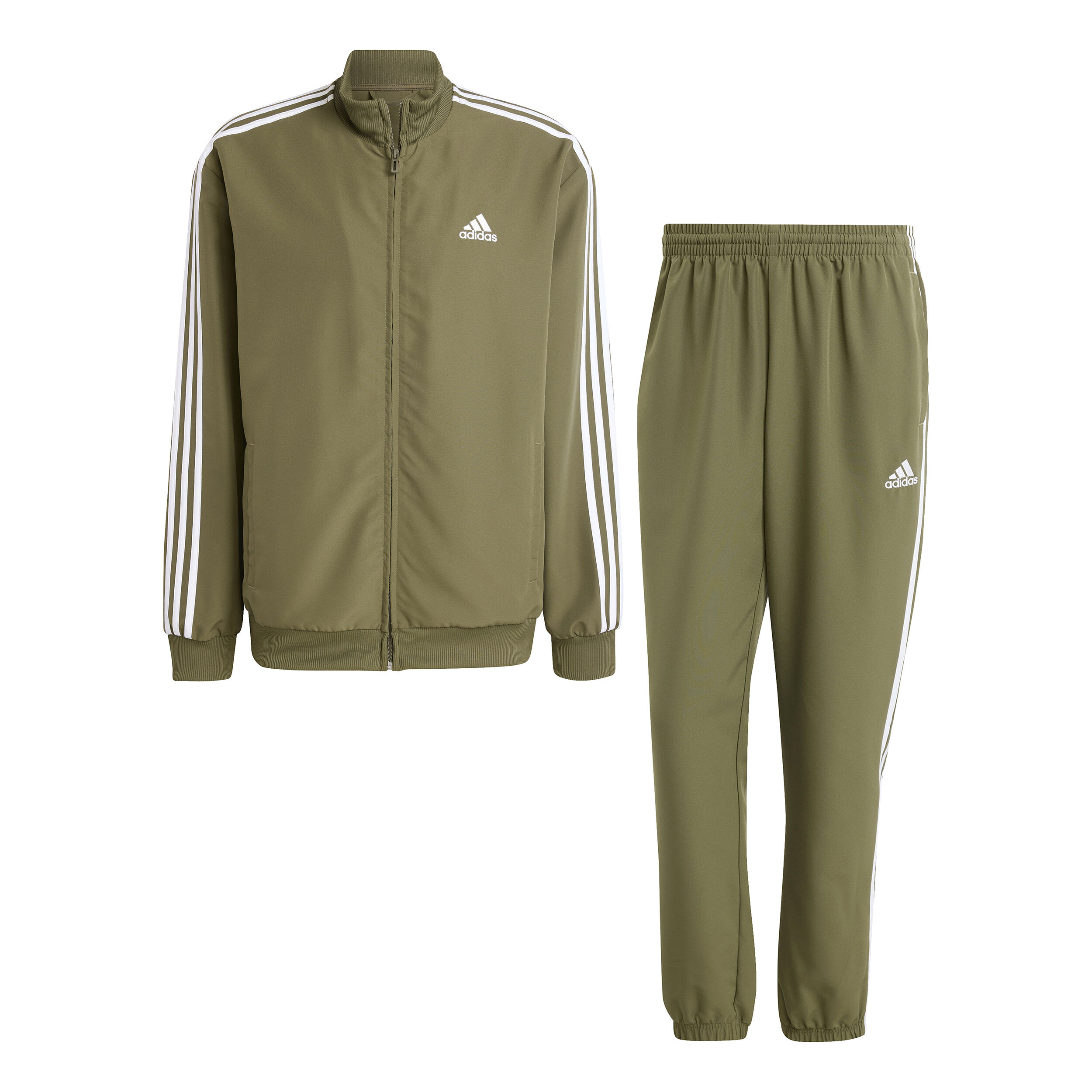 3Stripes Woven Tracksuit Men Olive White