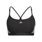 adidas Clothing adidas Aeroreact Low-Support 3 Stripes Sports Bras Women-Black