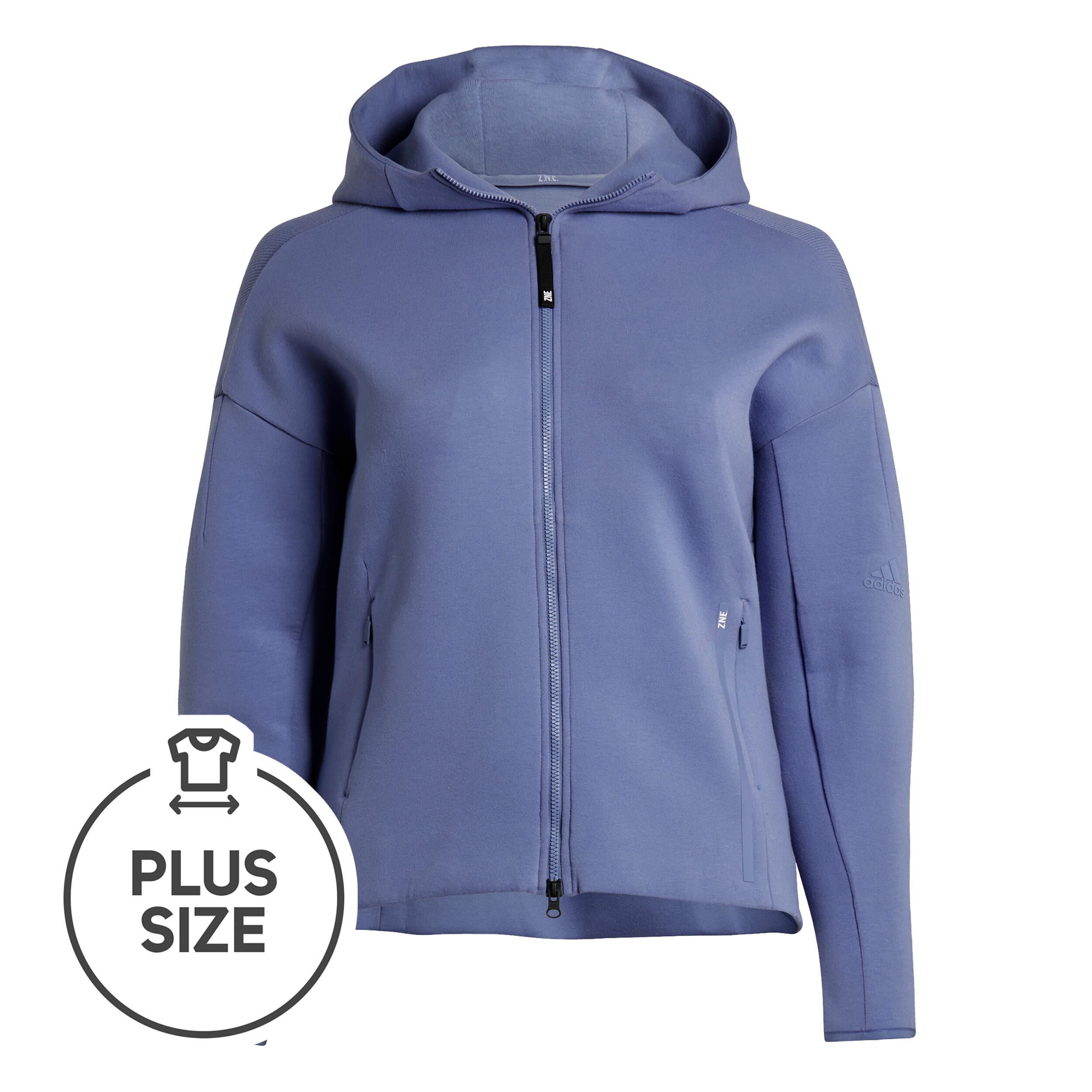 Z.N.E. Plus Size Zip Hoodie Women Lilac