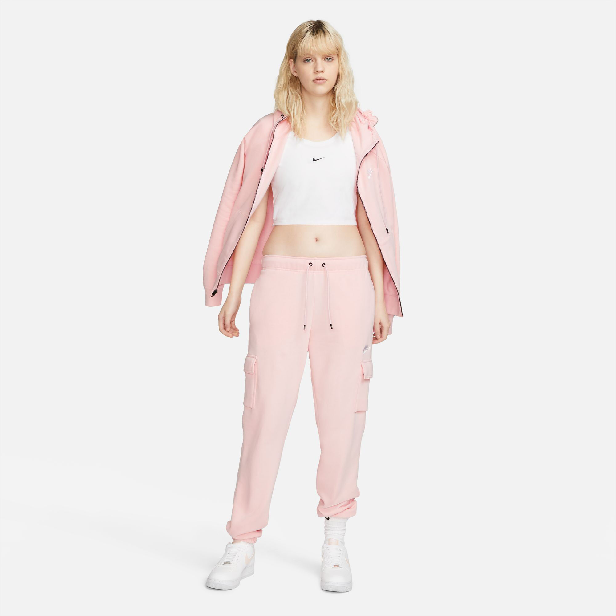 Womens nike tracksuit set pink sales