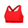 Crossback Mid Sports Bras Women-Neon Red