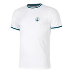 Quiet Please Tennis apparel Quiet Please Create Break Ringer T-Shirt Men-White,Petrol