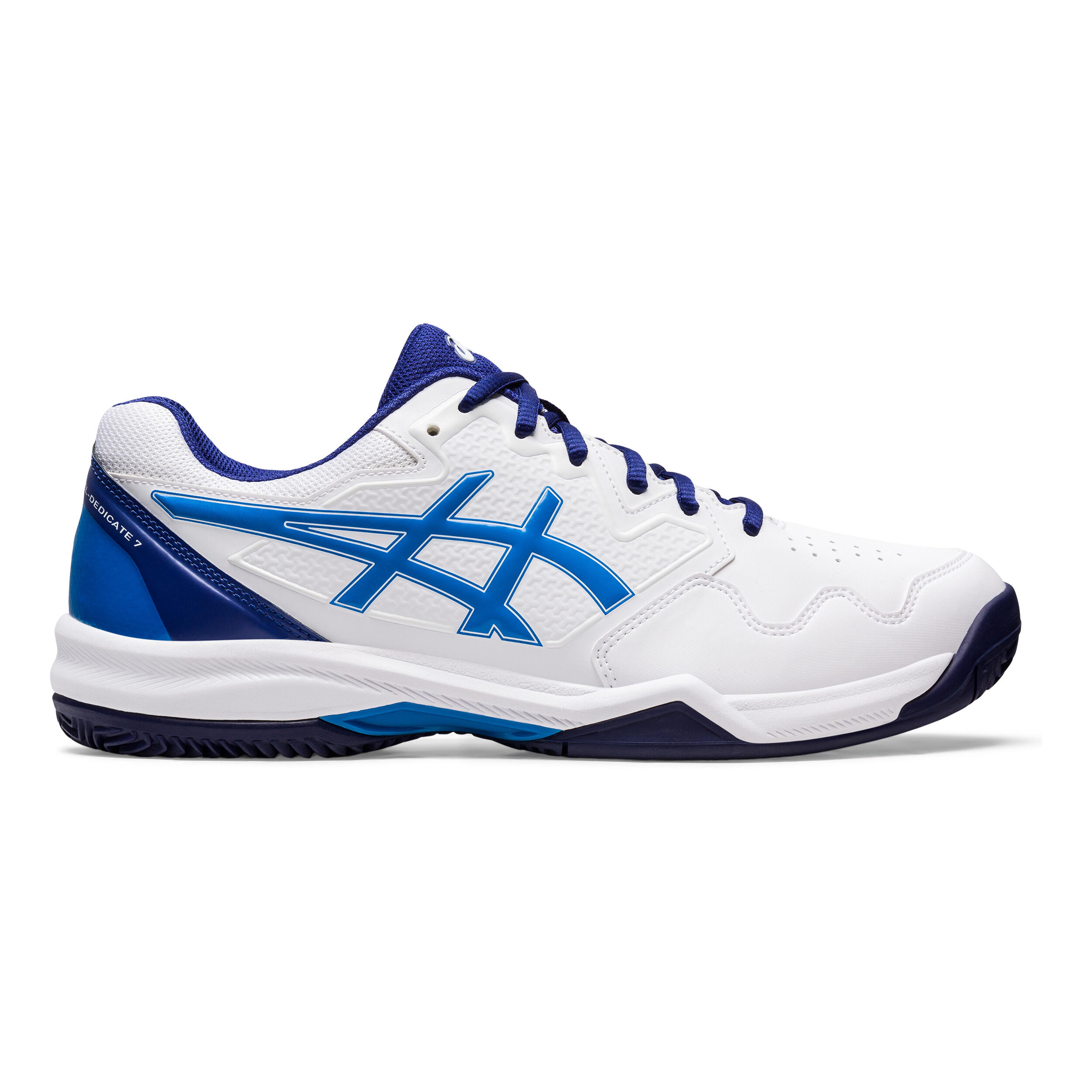 ASICS GEL-DEDICATE 7 ホワイト/ブルー Buy ASICS Gel-Dedicate 7 Clay Court Shoe Men White, Blue
