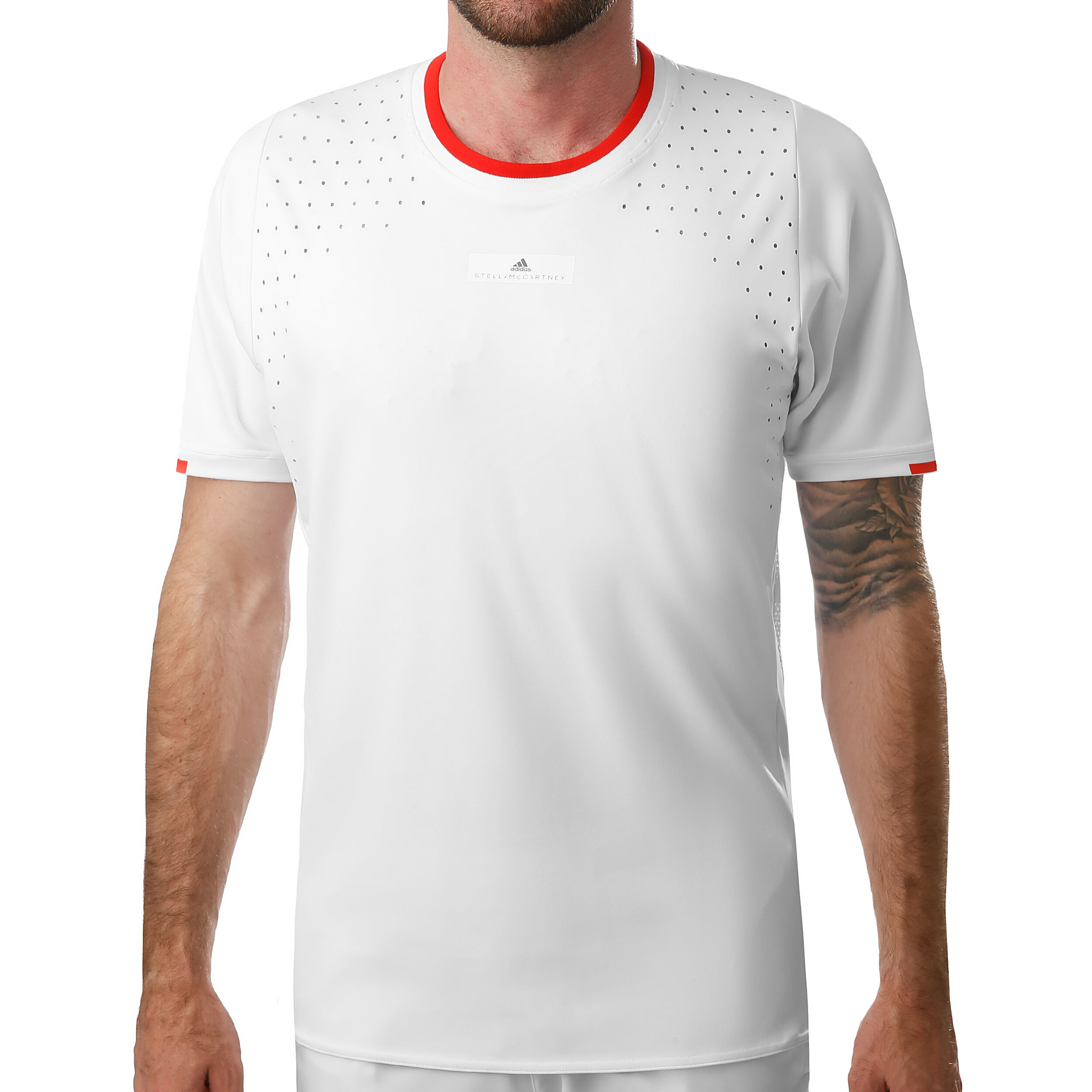 white on white adidas shirt