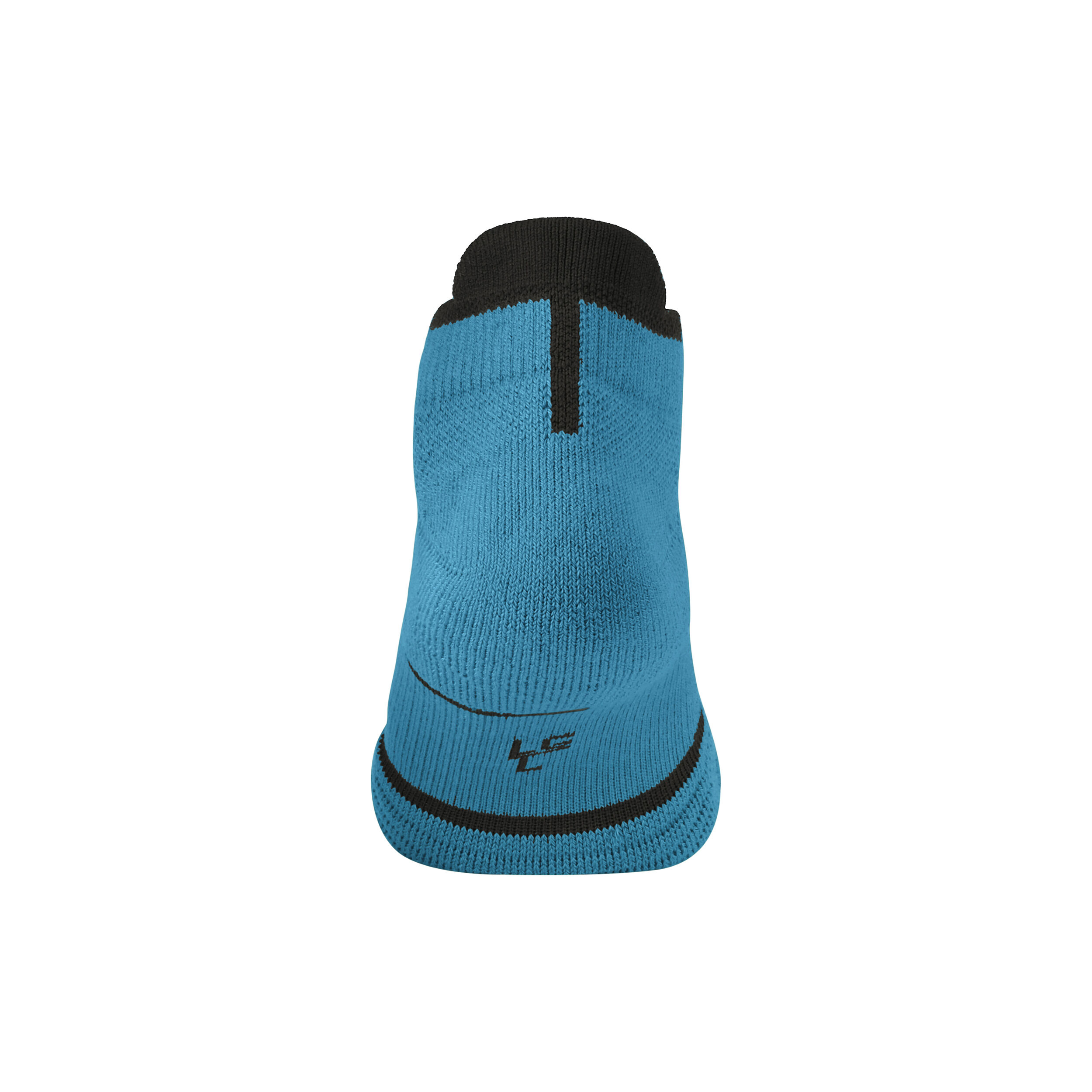 Court Essentials No Show Tennis Socks Turquoise Black