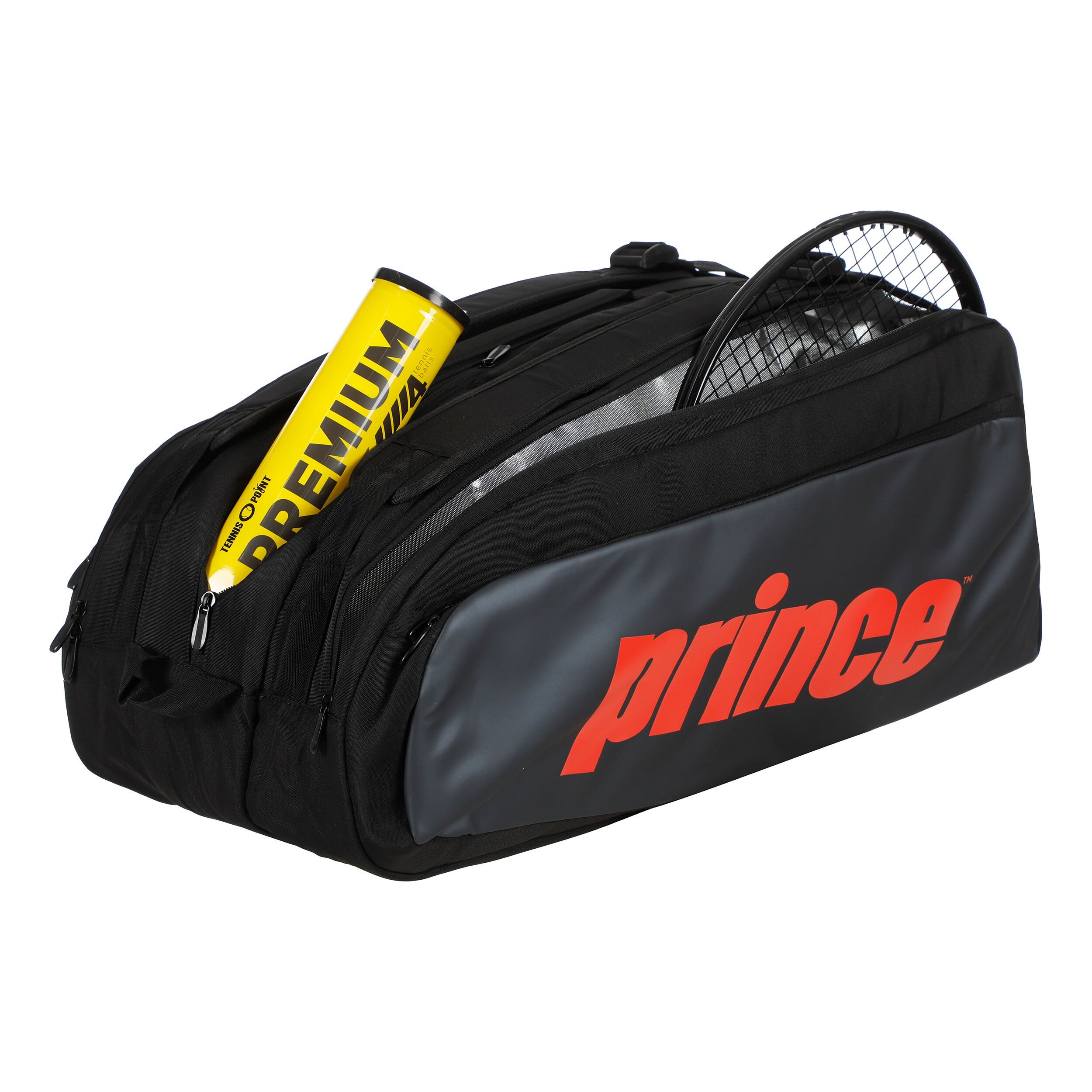 Prince Tour 3 Comp Racket Bag-Black,Red | Tennis-Point