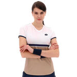 Lotto Clothing Lotto Tech V T-Shirt Women-Beige