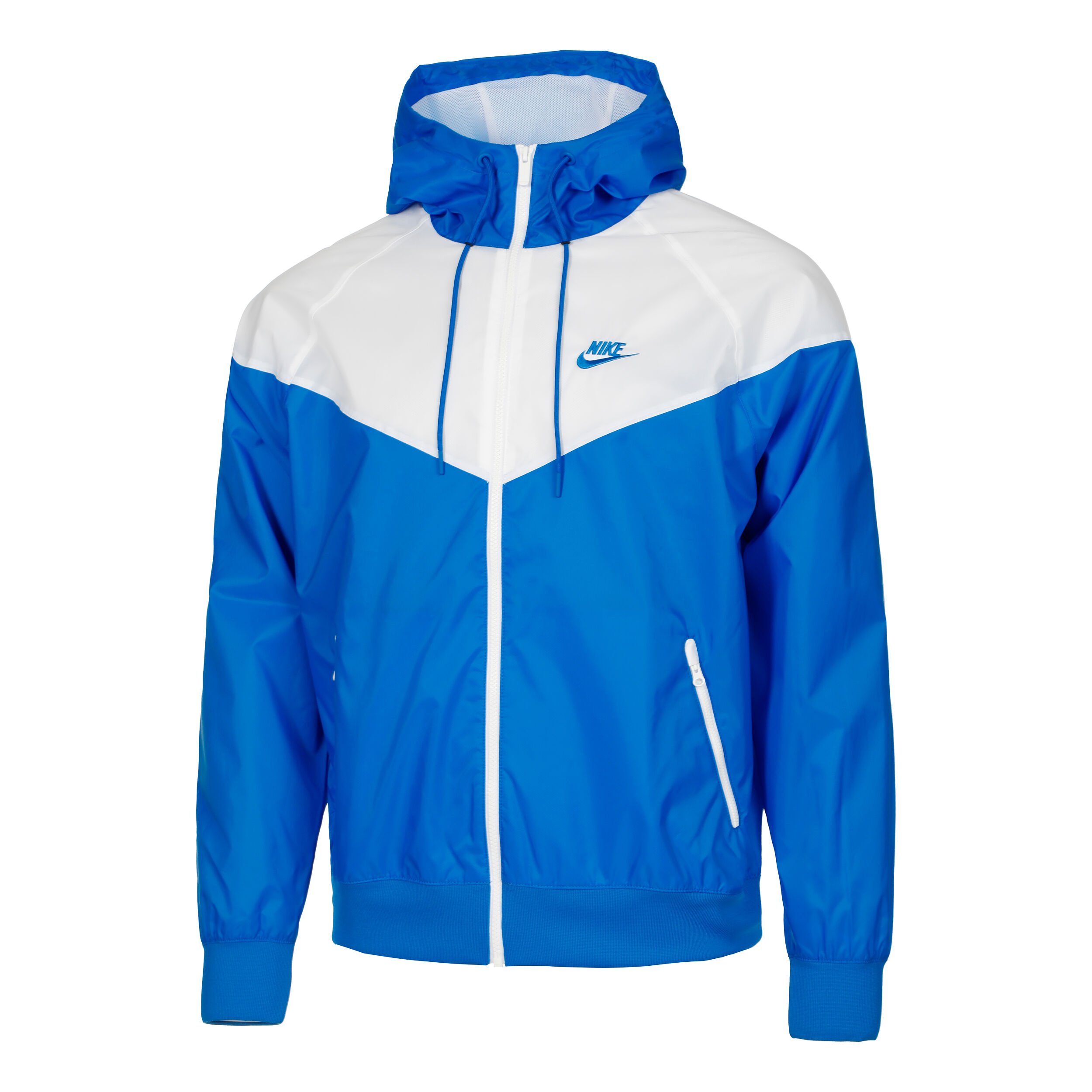 Nike white and blue windbreaker shop