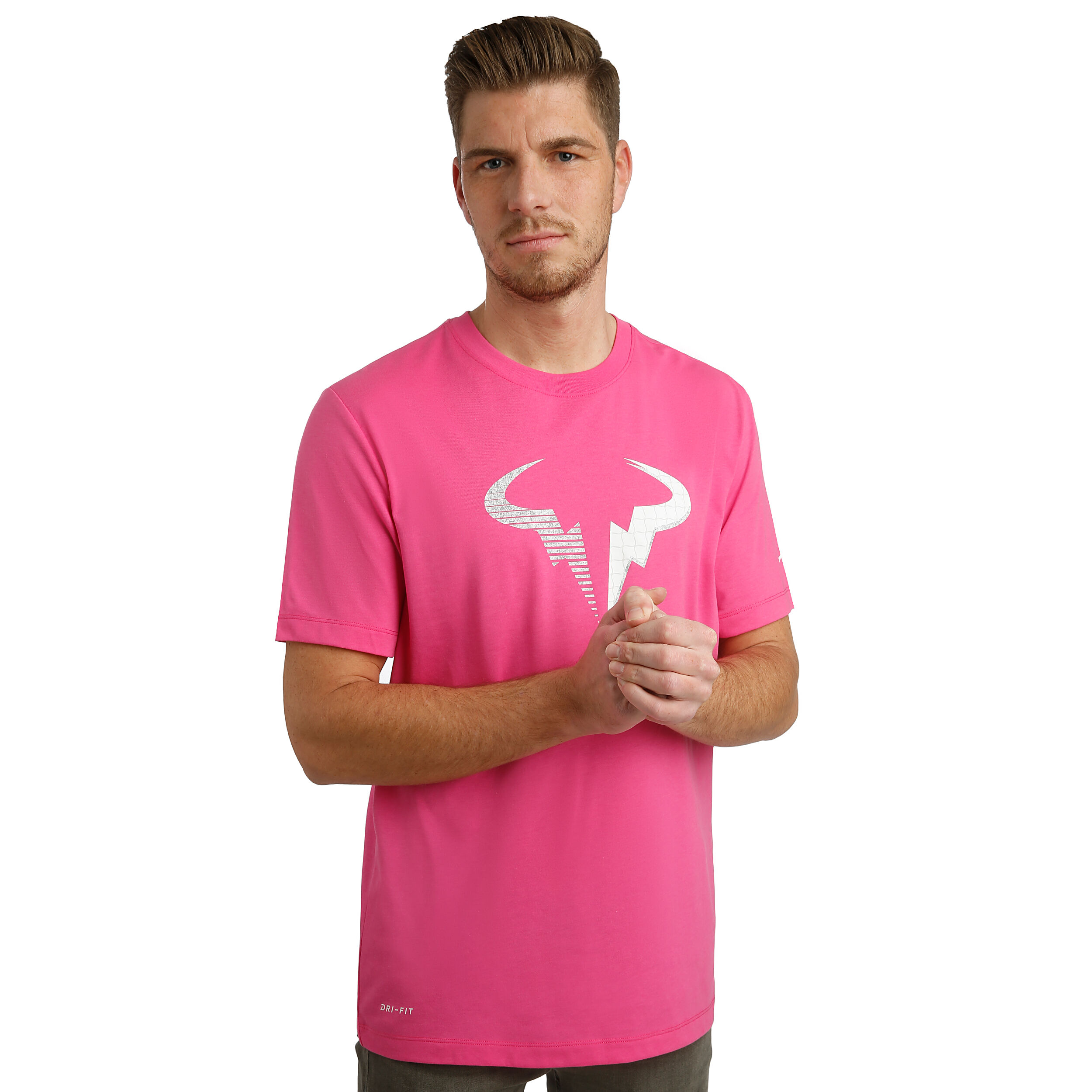 Rafael Nadal Court Dri Fit T Shirt Men Pink White
