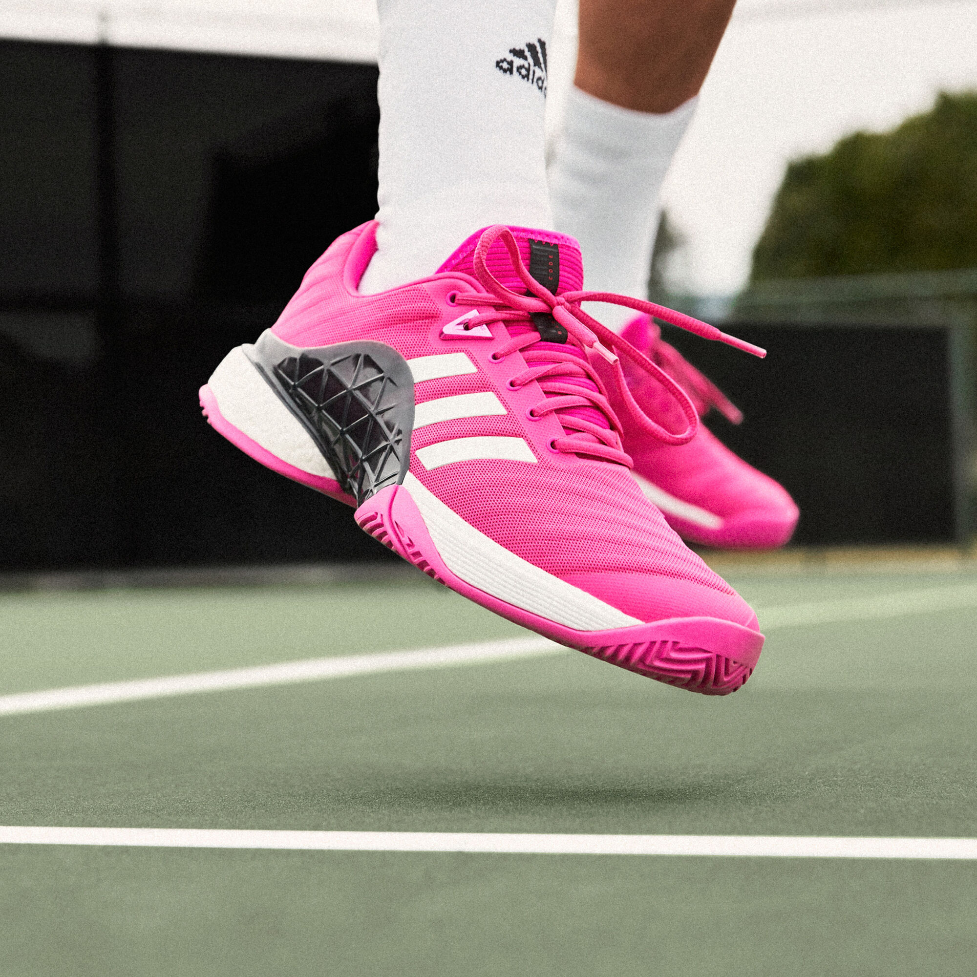 buy adidas Barricade 2018 All Court Shoe Men - Pink, White online | Tennis-Point