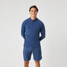 Borg Midlayer Half Zip Sweatshirt Men-Dark Blue